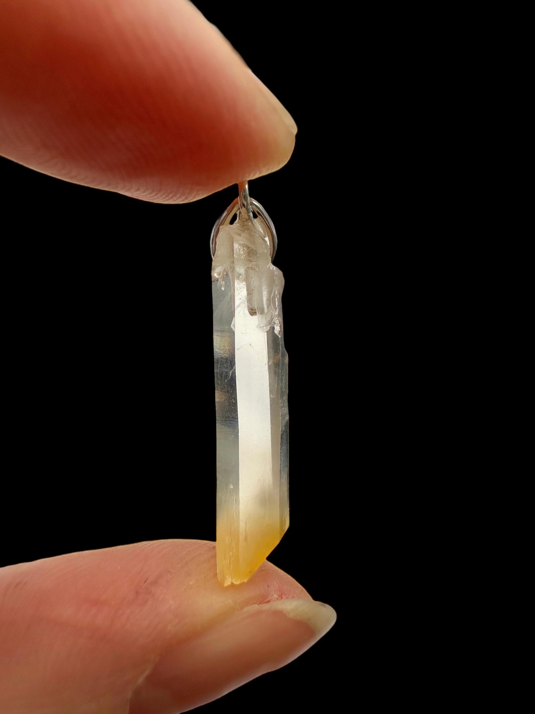 Silver mango crystal pendant – Colombia - SP/MN02