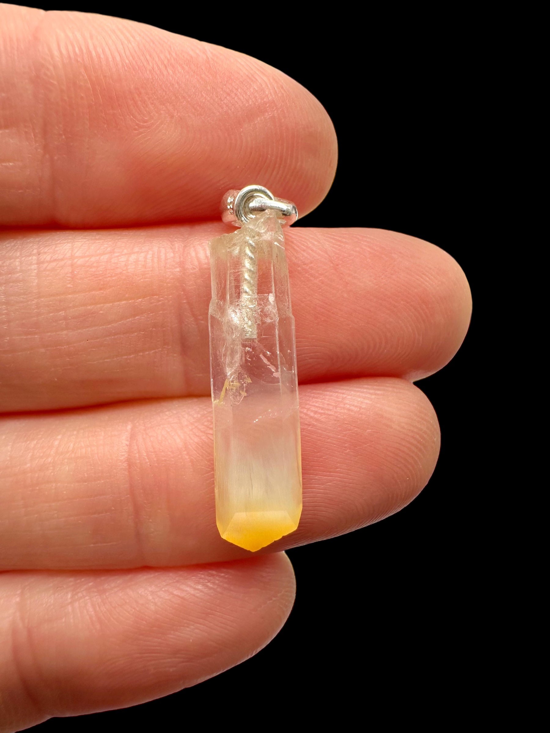 Silver mango crystal pendant – Colombia - SP/MN03