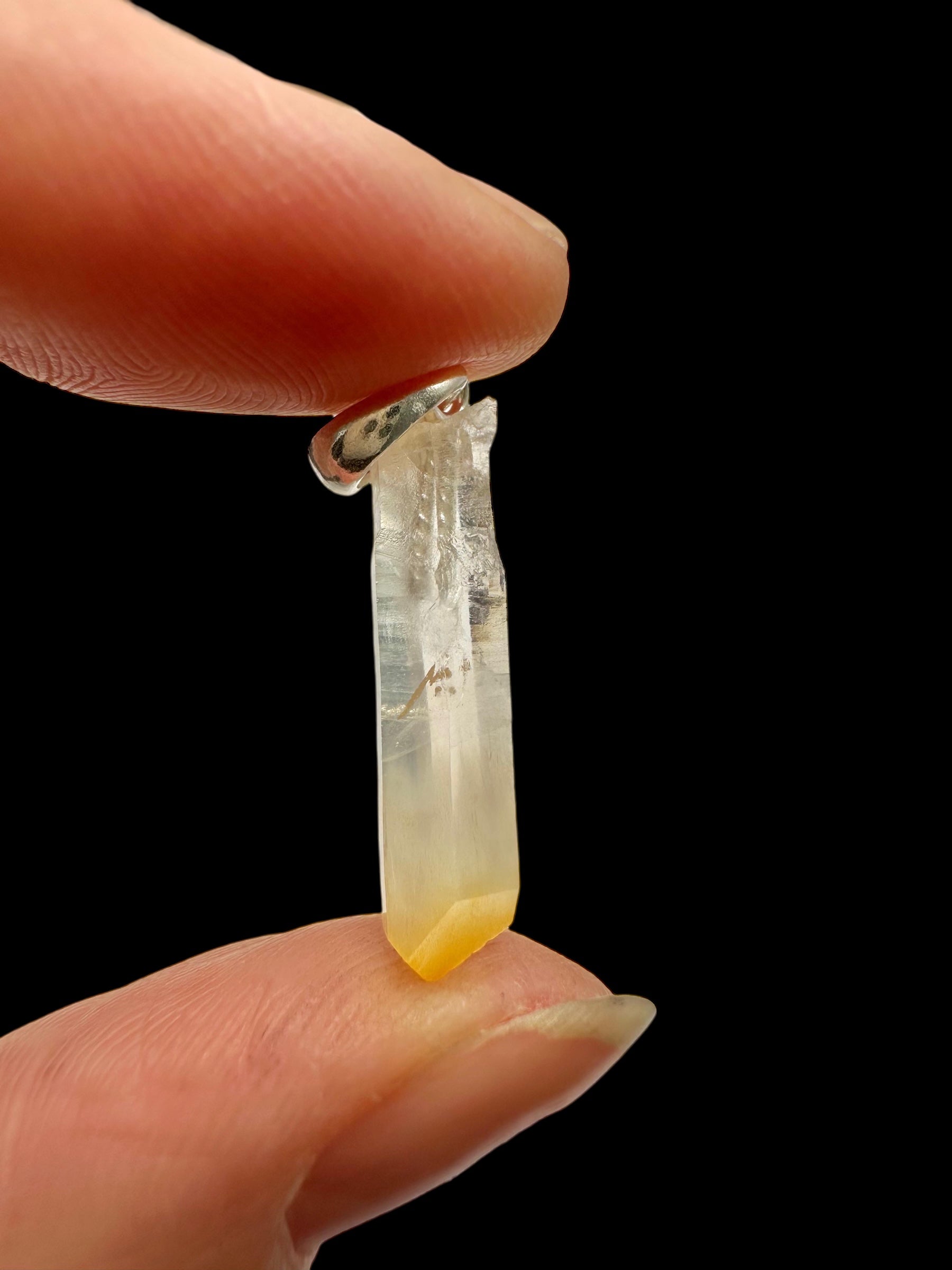 Silver mango crystal pendant – Colombia - SP/MN03