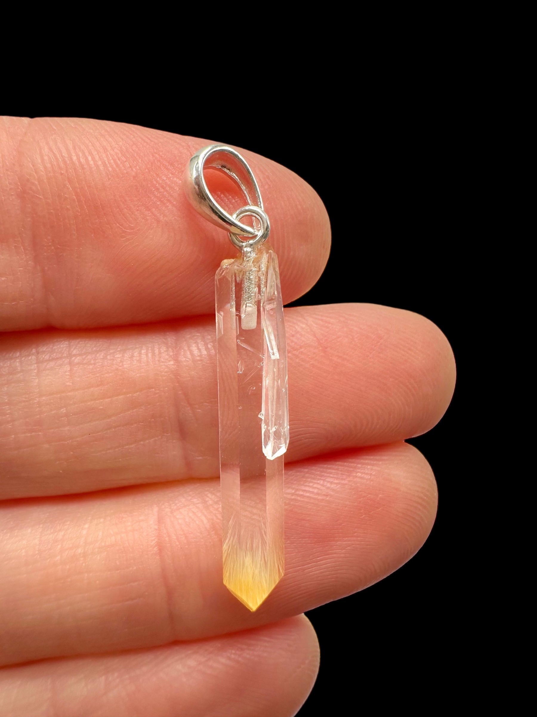 Silver mango crystal pendant – Colombia - SP/MN04