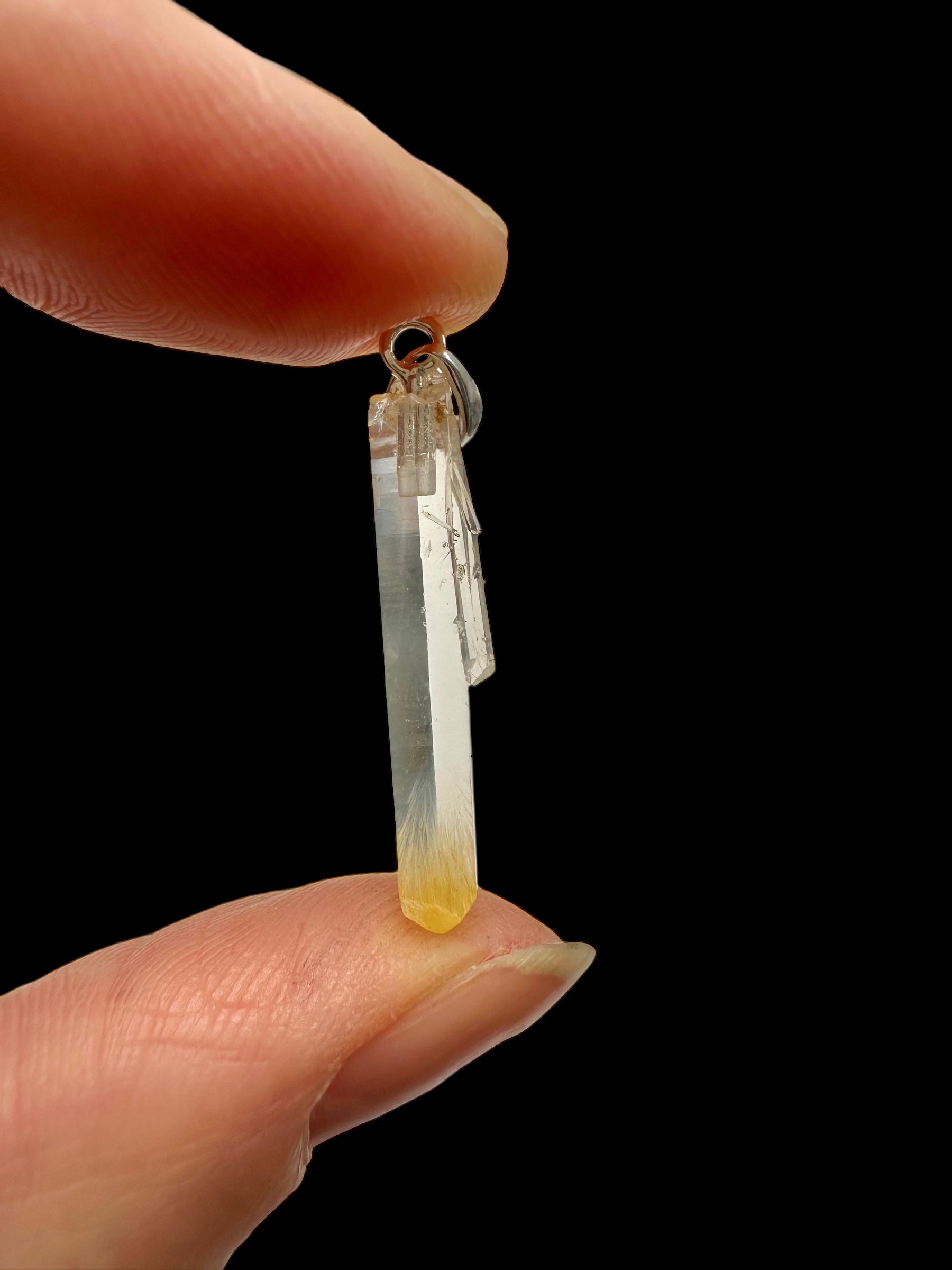 Silver mango crystal pendant – Colombia - SP/MN04
