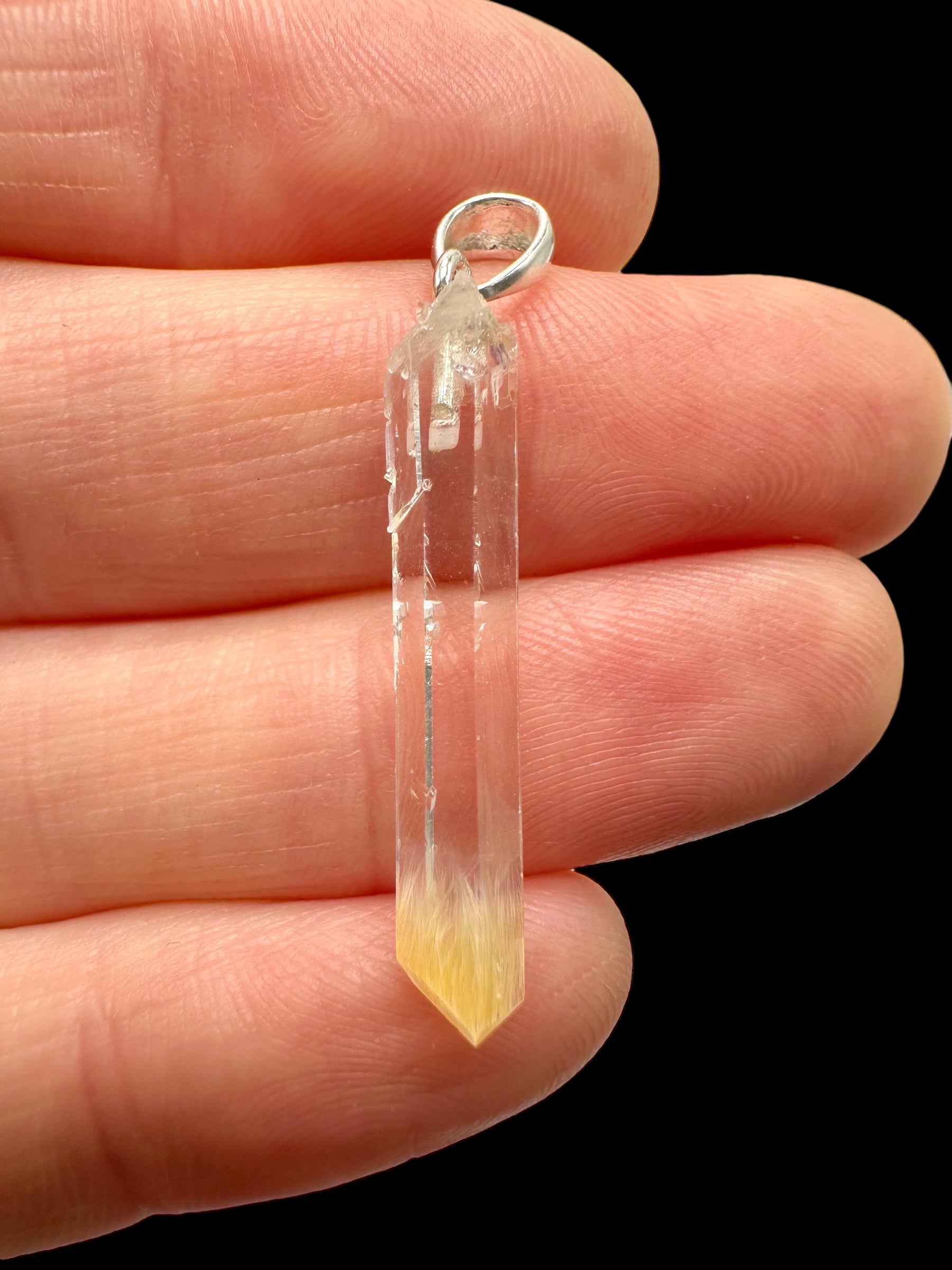 Silver mango crystal pendant – Colombia - SP/MN05