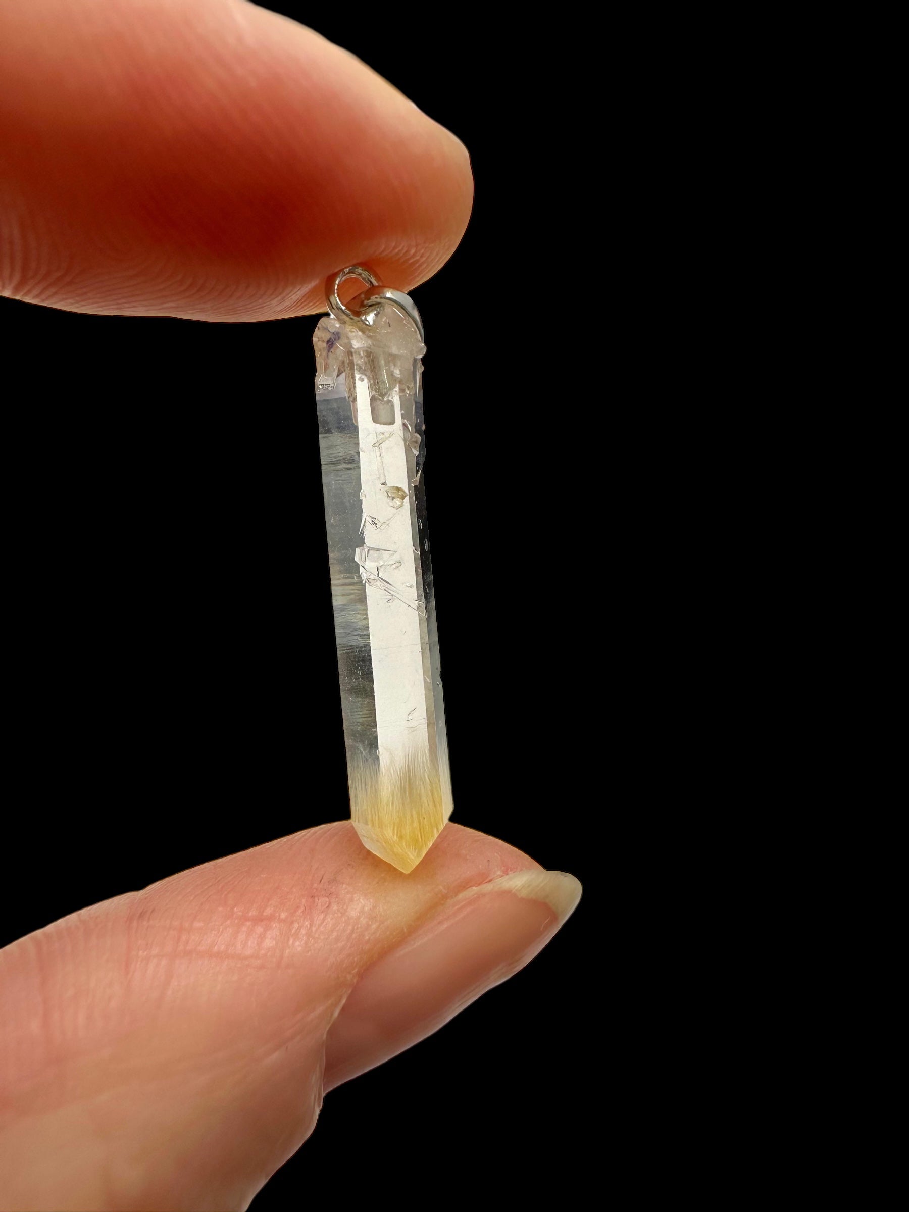 Silver mango crystal pendant – Colombia - SP/MN05