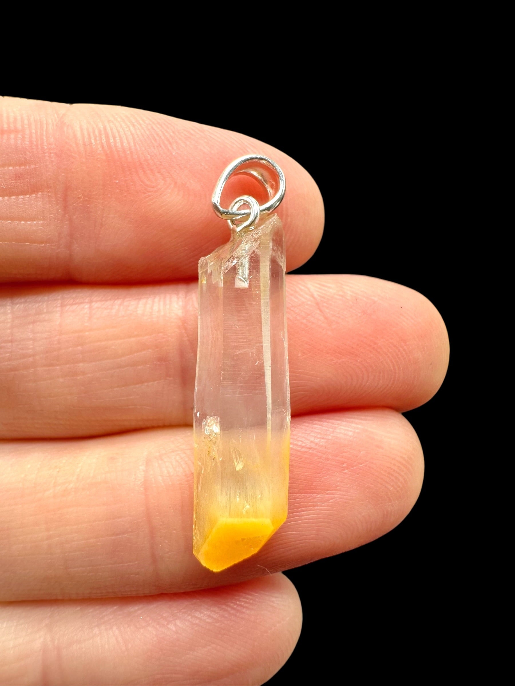 Silver mango crystal pendant – Colombia - SP/MN08