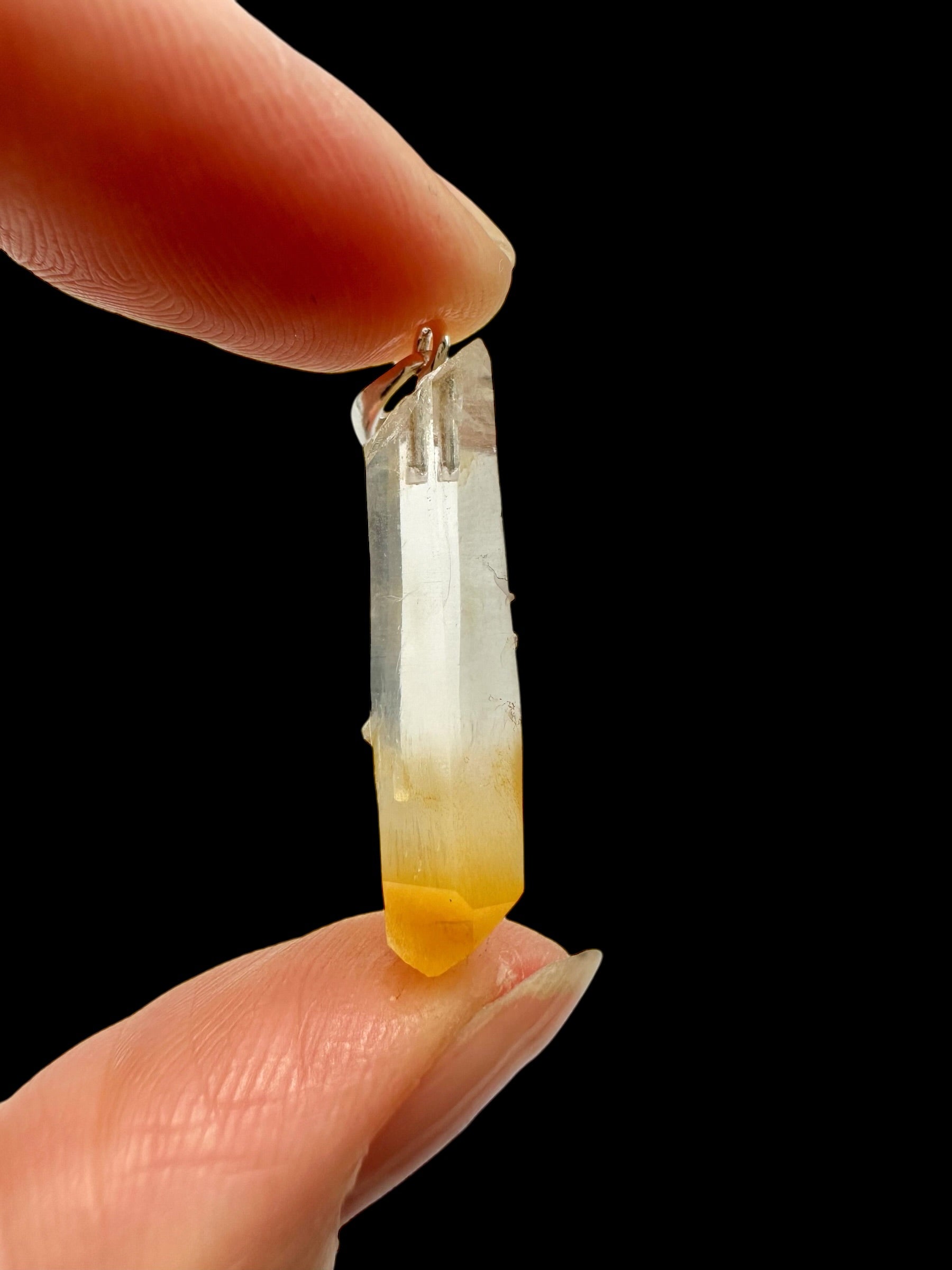 Silver mango crystal pendant – Colombia - SP/MN08