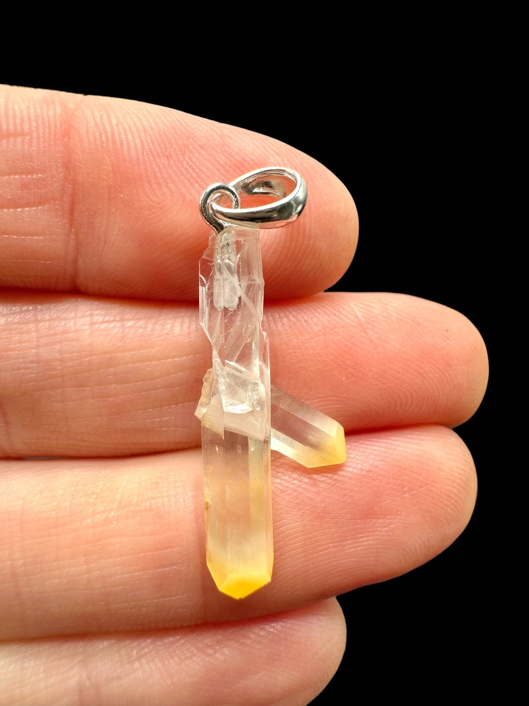 Silver mango crystal pendant – Colombia - SP/MN09