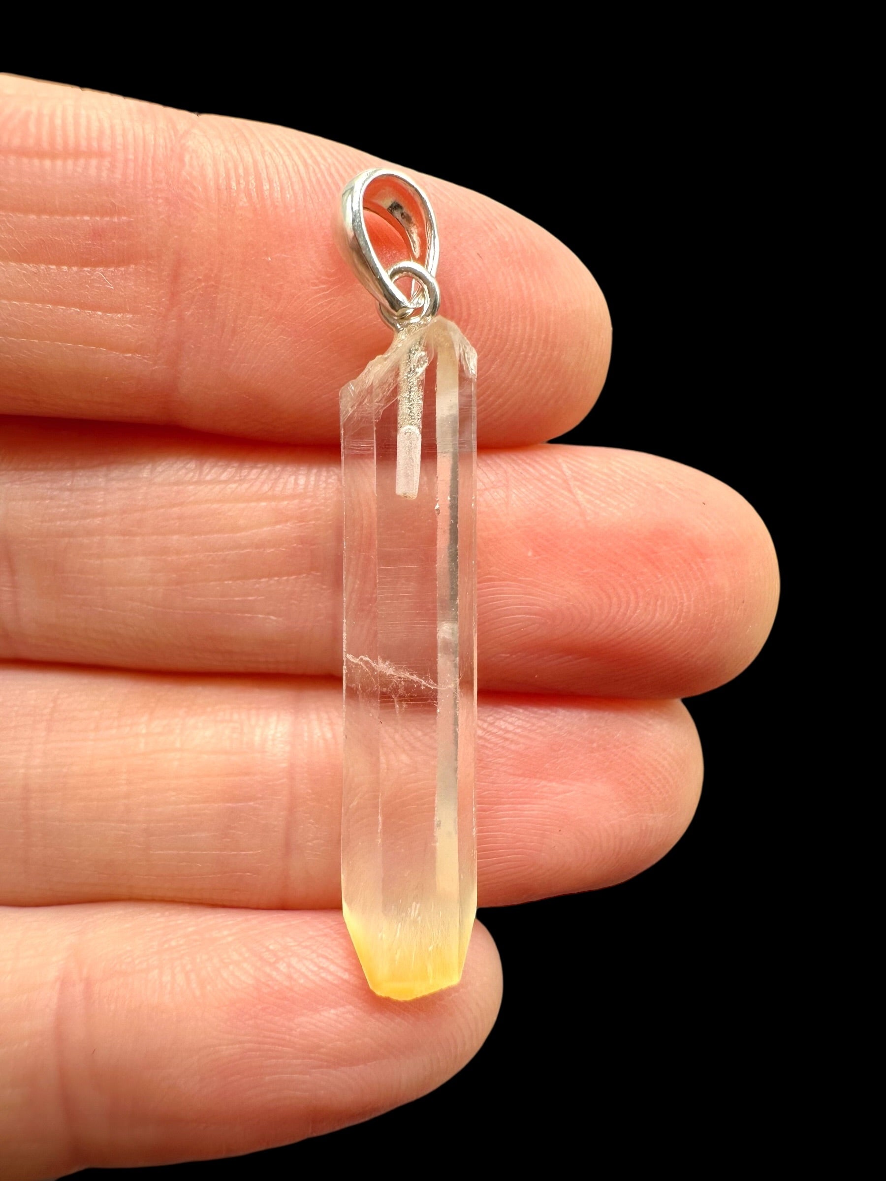 Silver mango crystal pendant – Colombia - SP/MN10