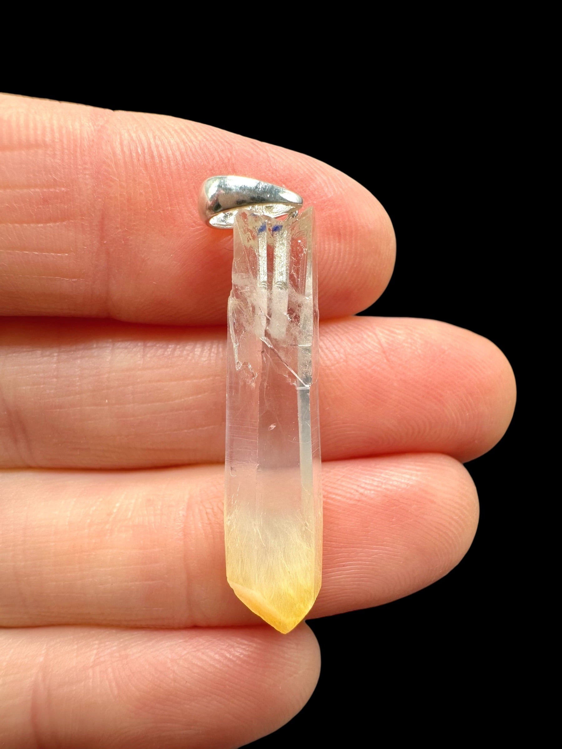 Silver mango crystal pendant – Colombia - SP/MN12
