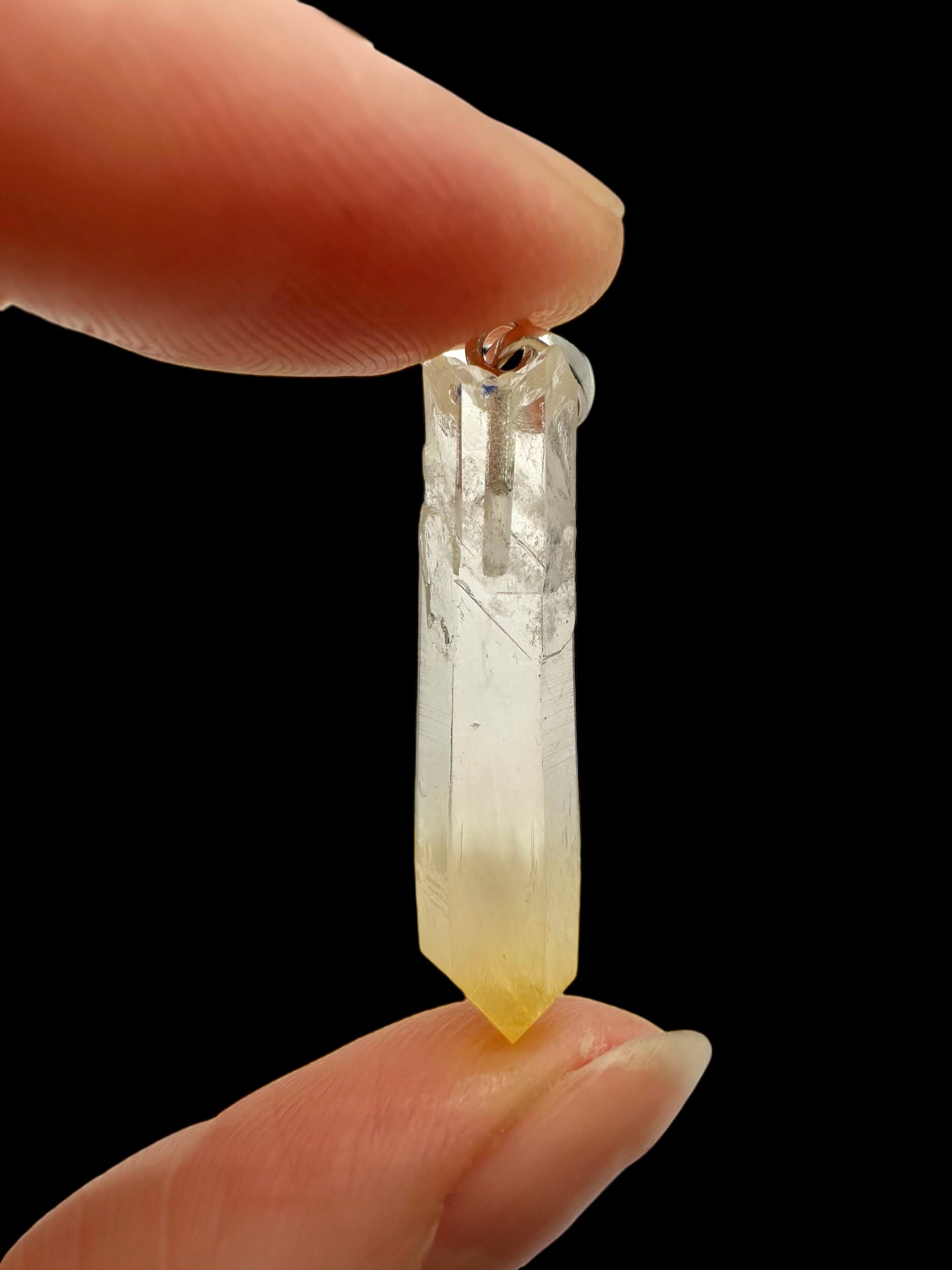 Silver mango crystal pendant – Colombia - SP/MN12