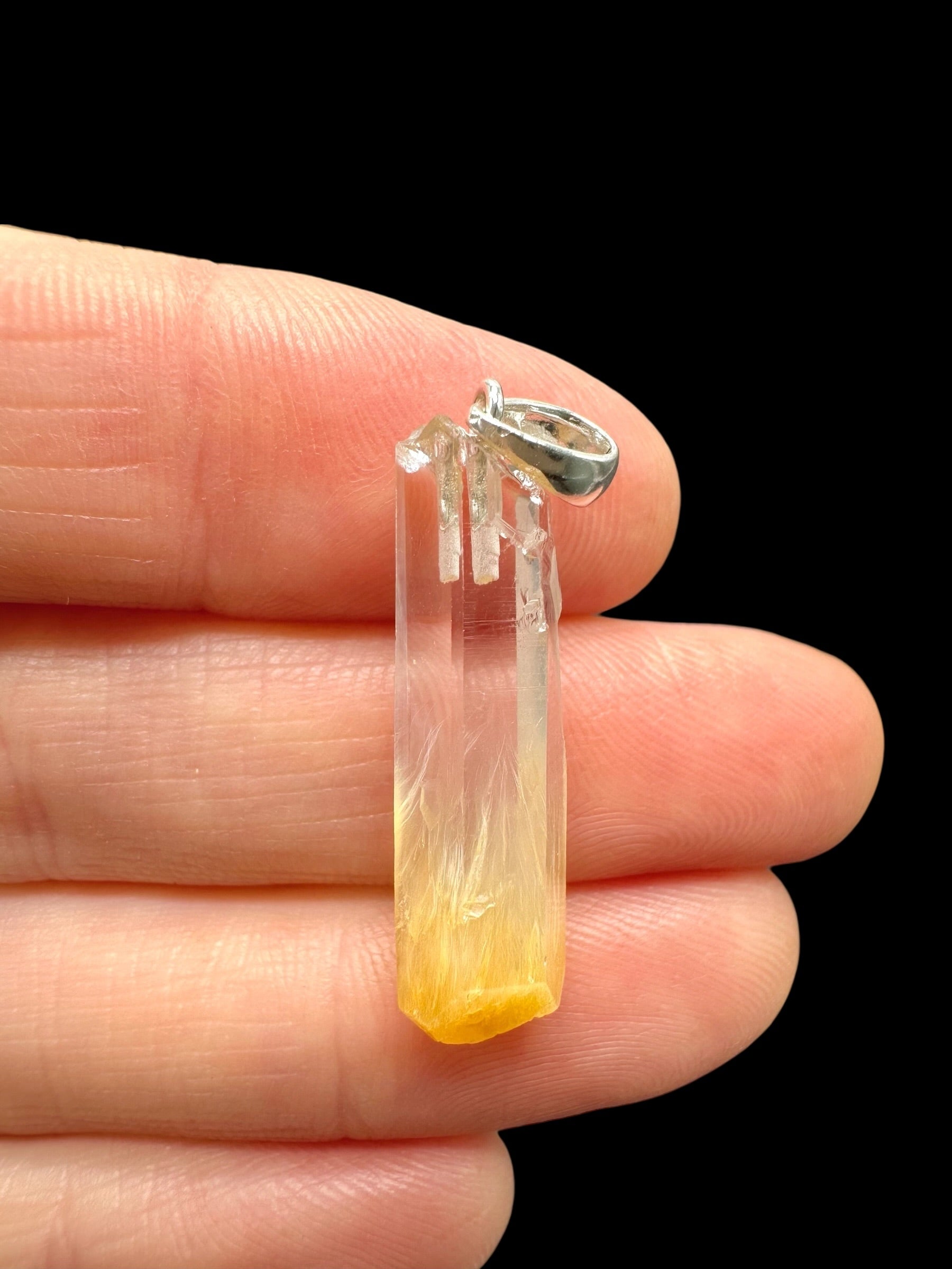 Silver mango crystal pendant – Colombia - SP/MN13