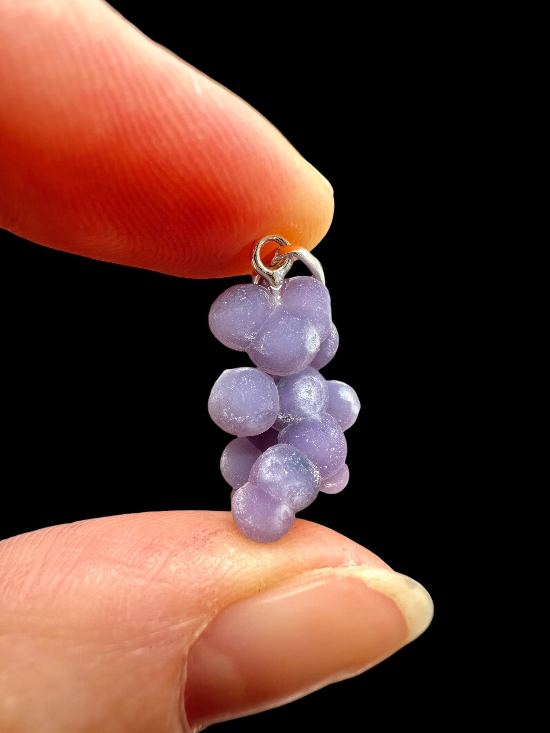 Silver grape chalcedony pendant - SP/HCH050
