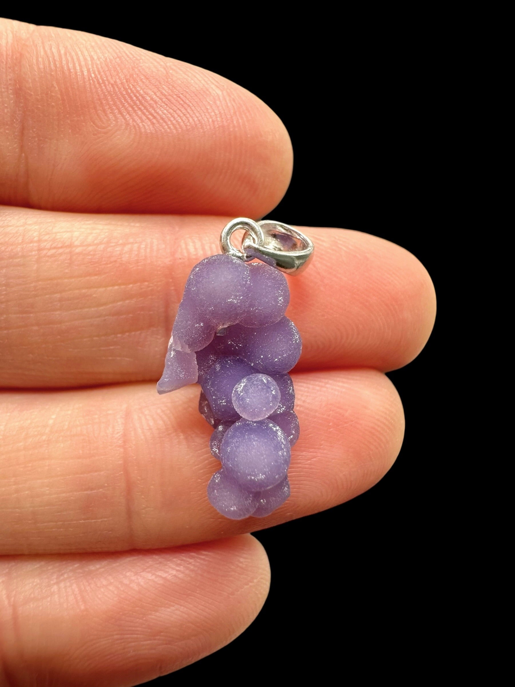 Silver grape chalcedony pendant - SP/HCH052
