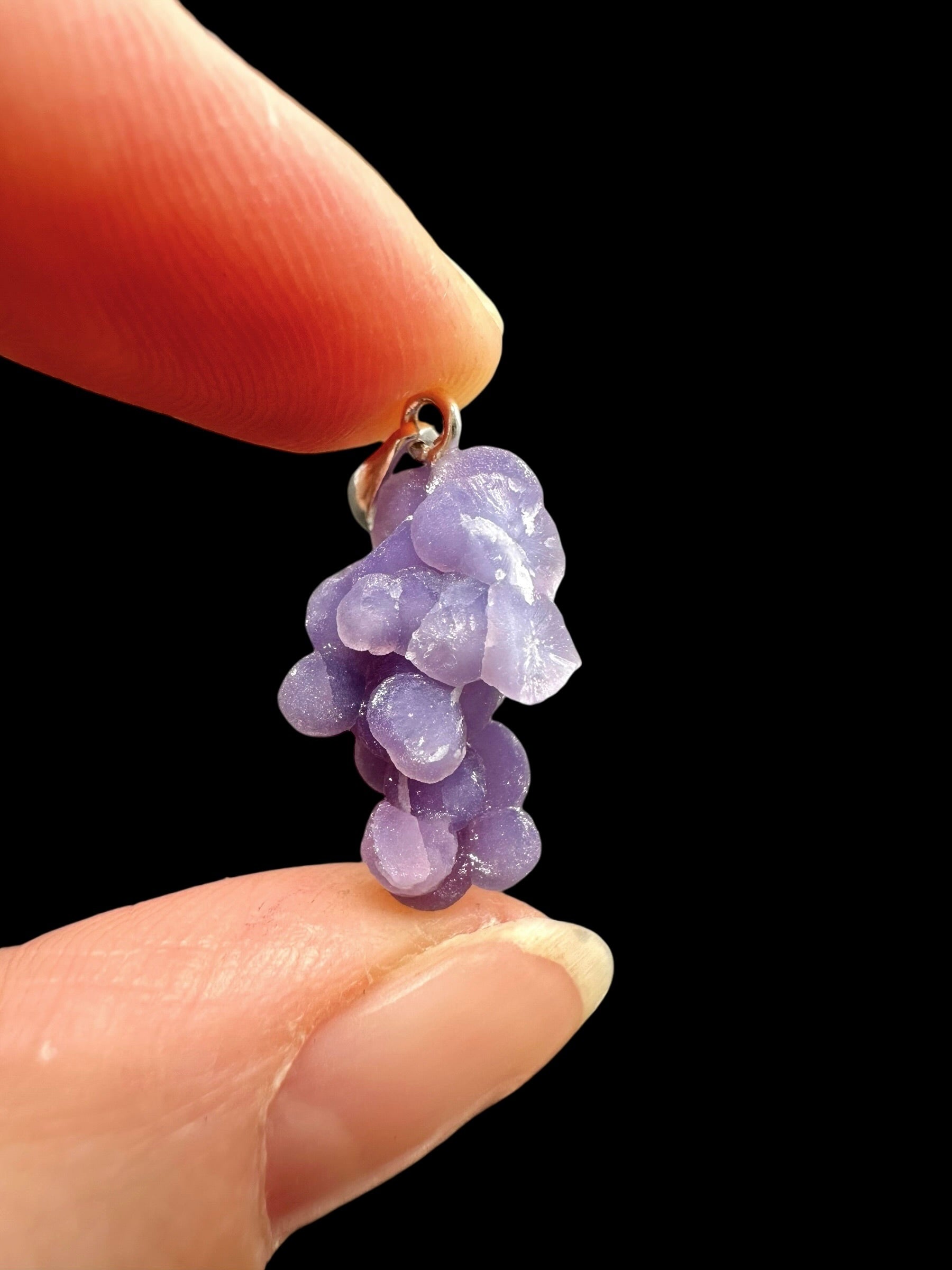 Silver grape chalcedony pendant - SP/HCH052