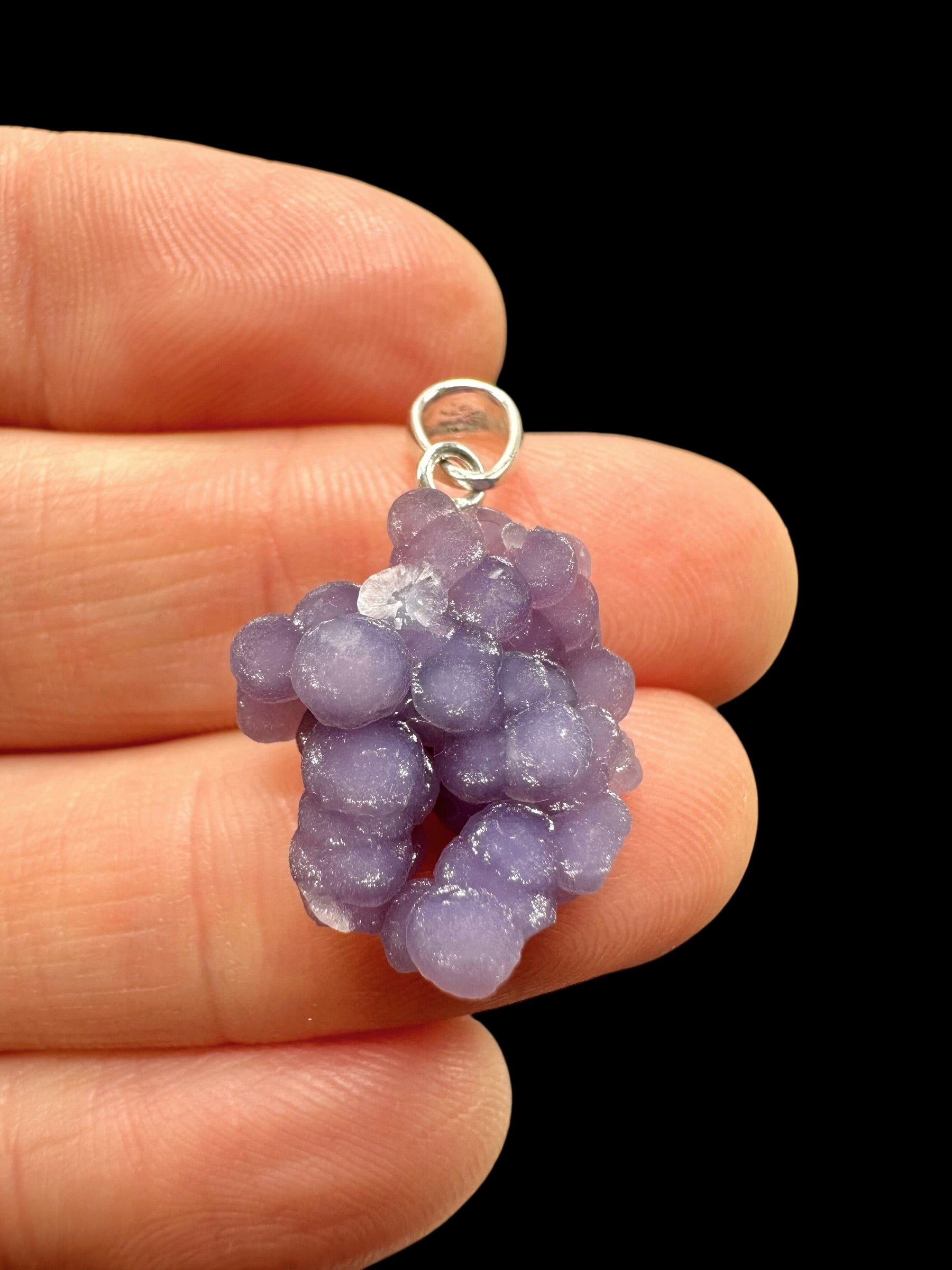 Silver grape chalcedony pendant - SP/HCH053