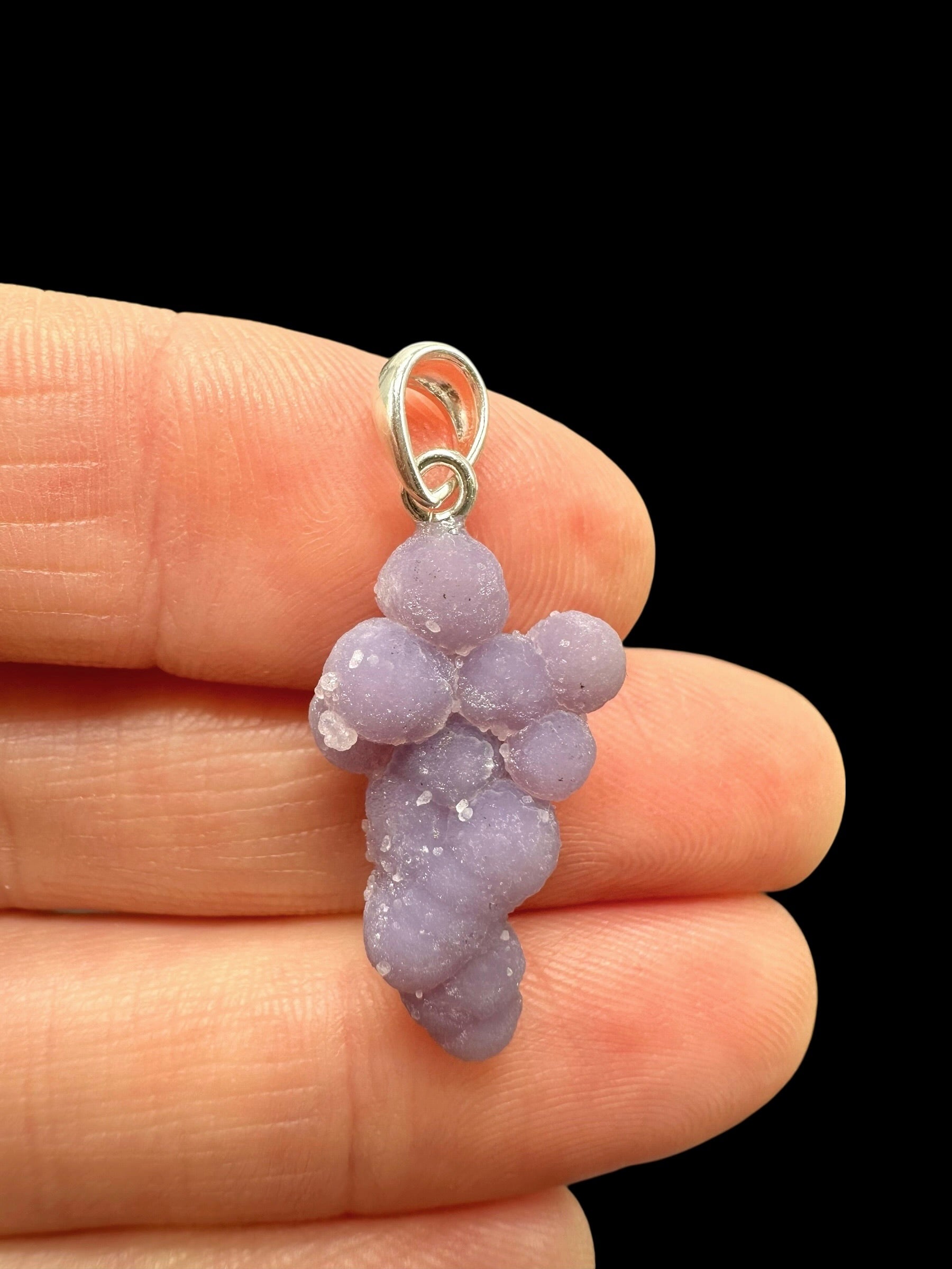 Silver grape chalcedony pendant - SP/HCH054