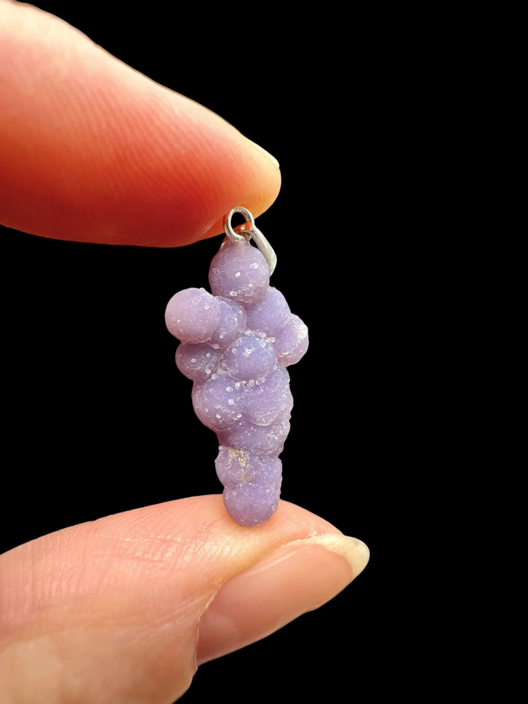 Silver grape chalcedony pendant - SP/HCH054