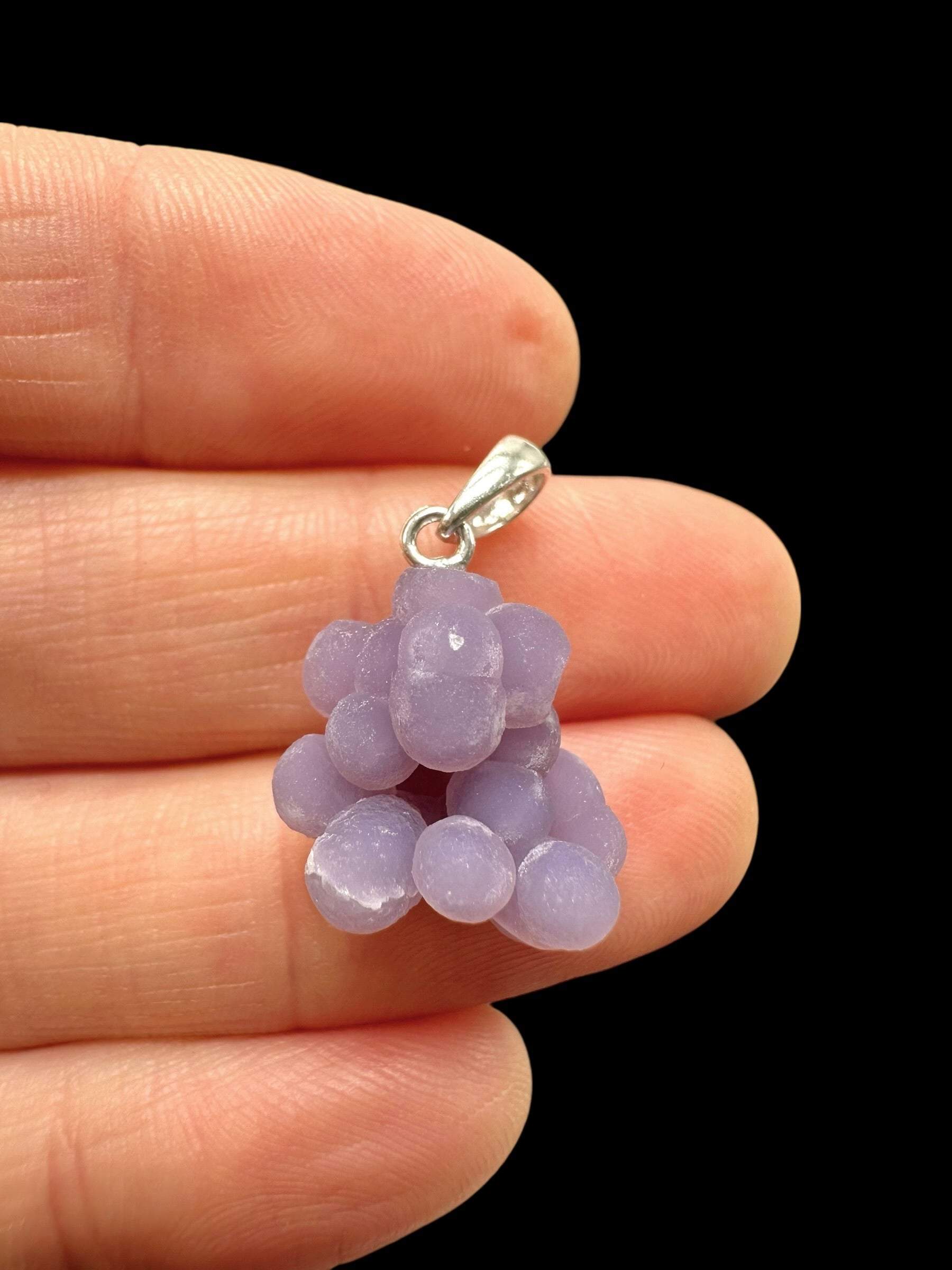 Silver grape chalcedony pendant - SP/HCH055