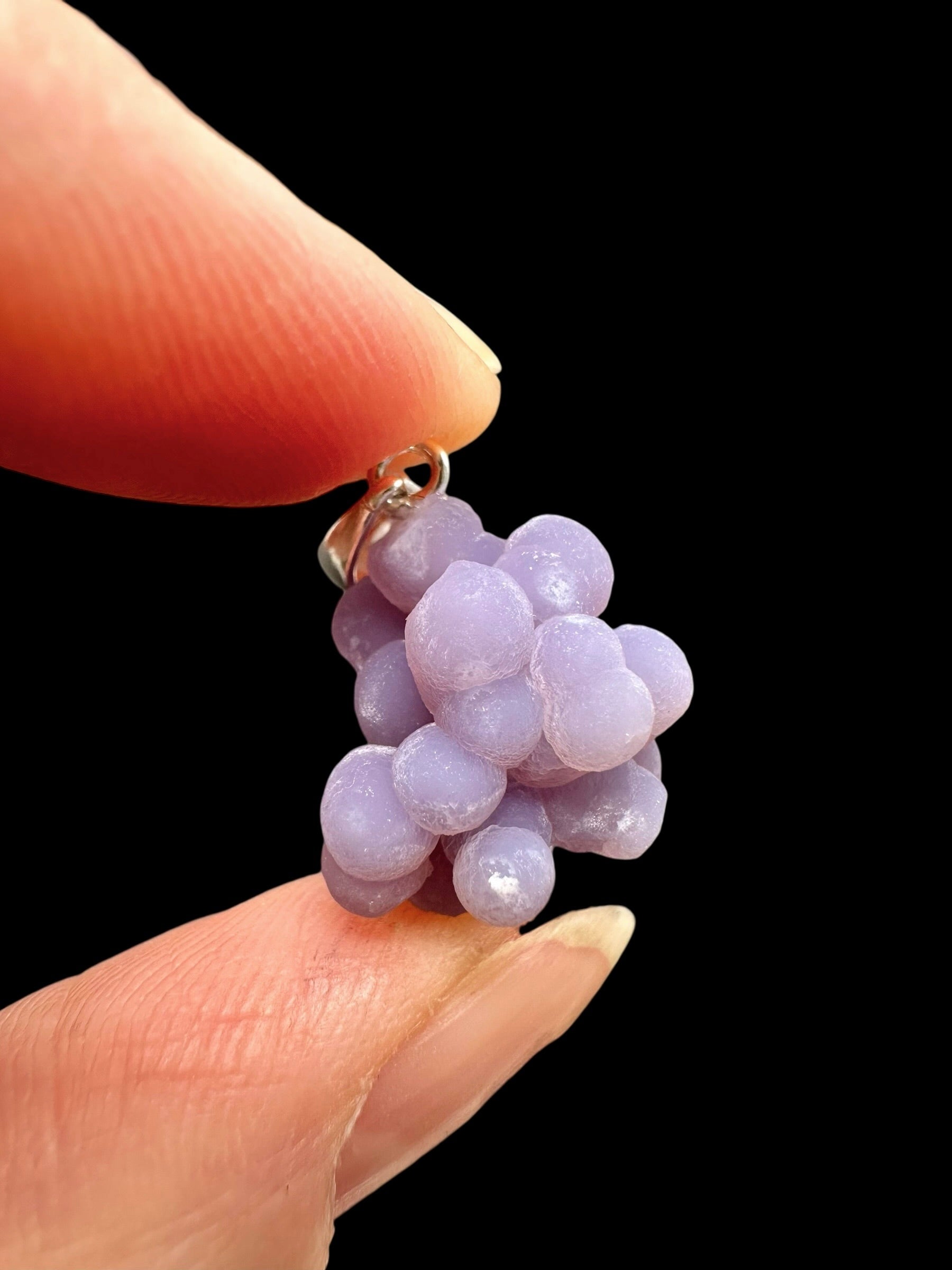 Silver grape chalcedony pendant - SP/HCH055
