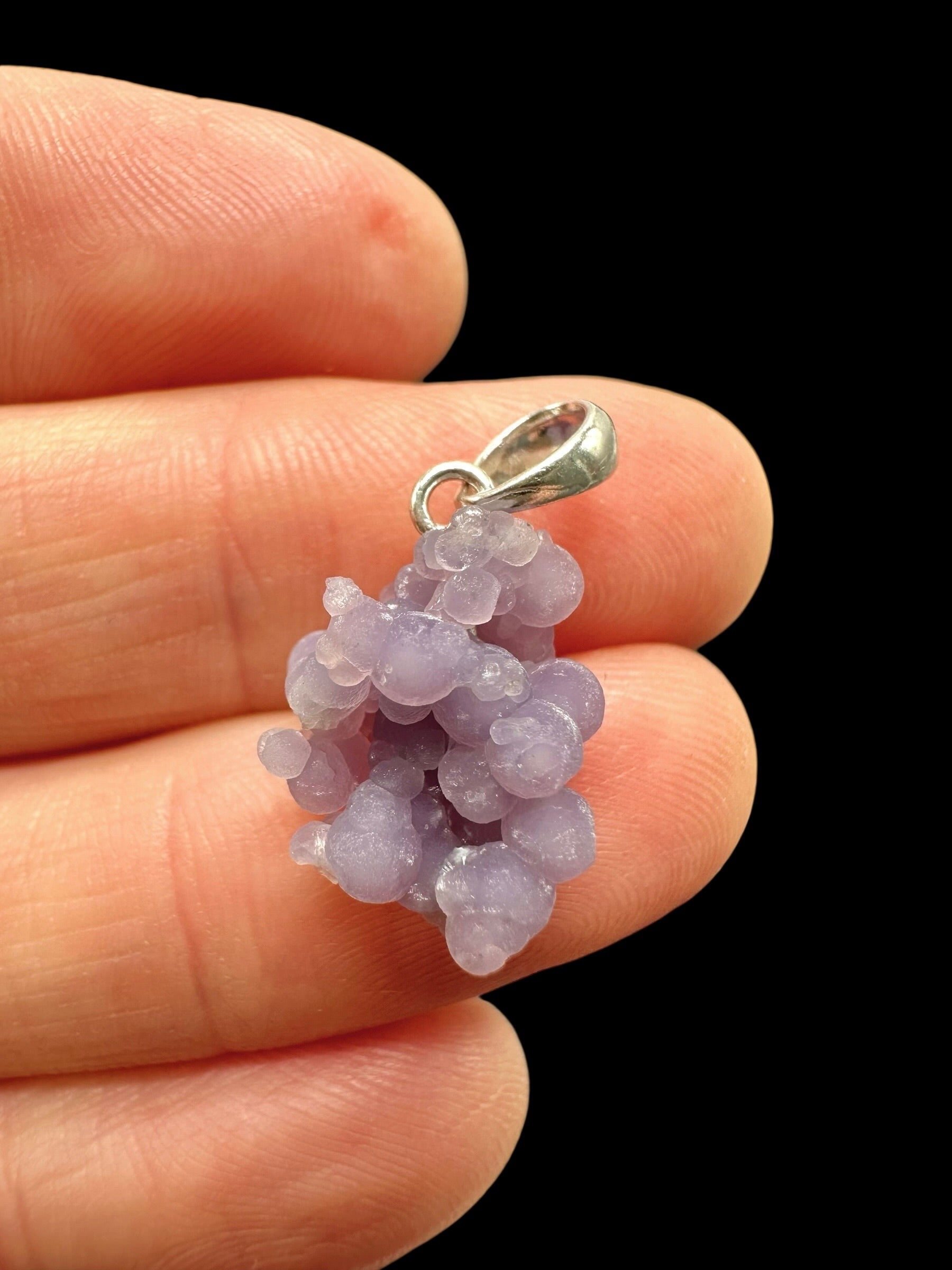 Silver grape chalcedony pendant - SP/HCH056
