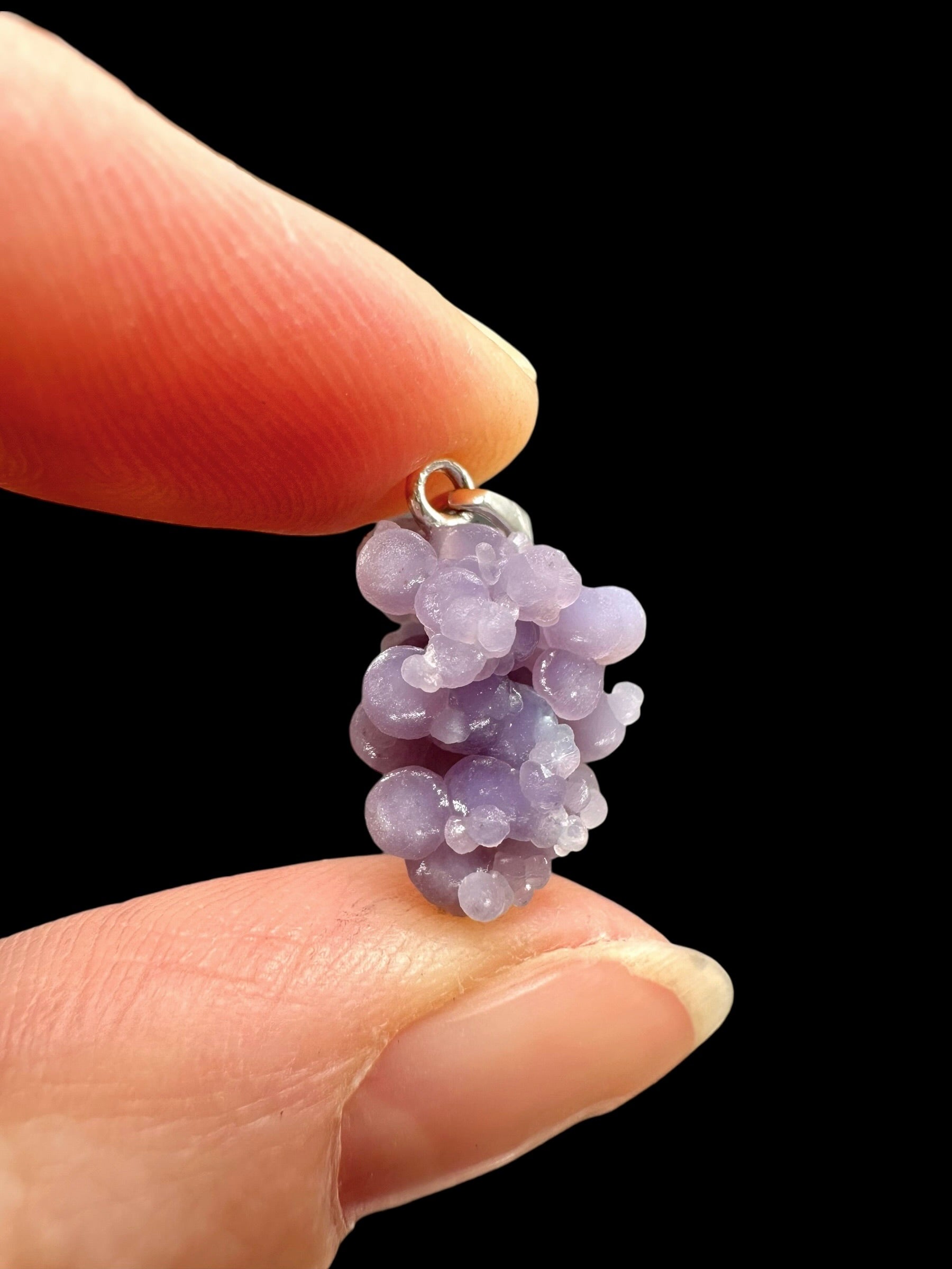 Silver grape chalcedony pendant - SP/HCH056