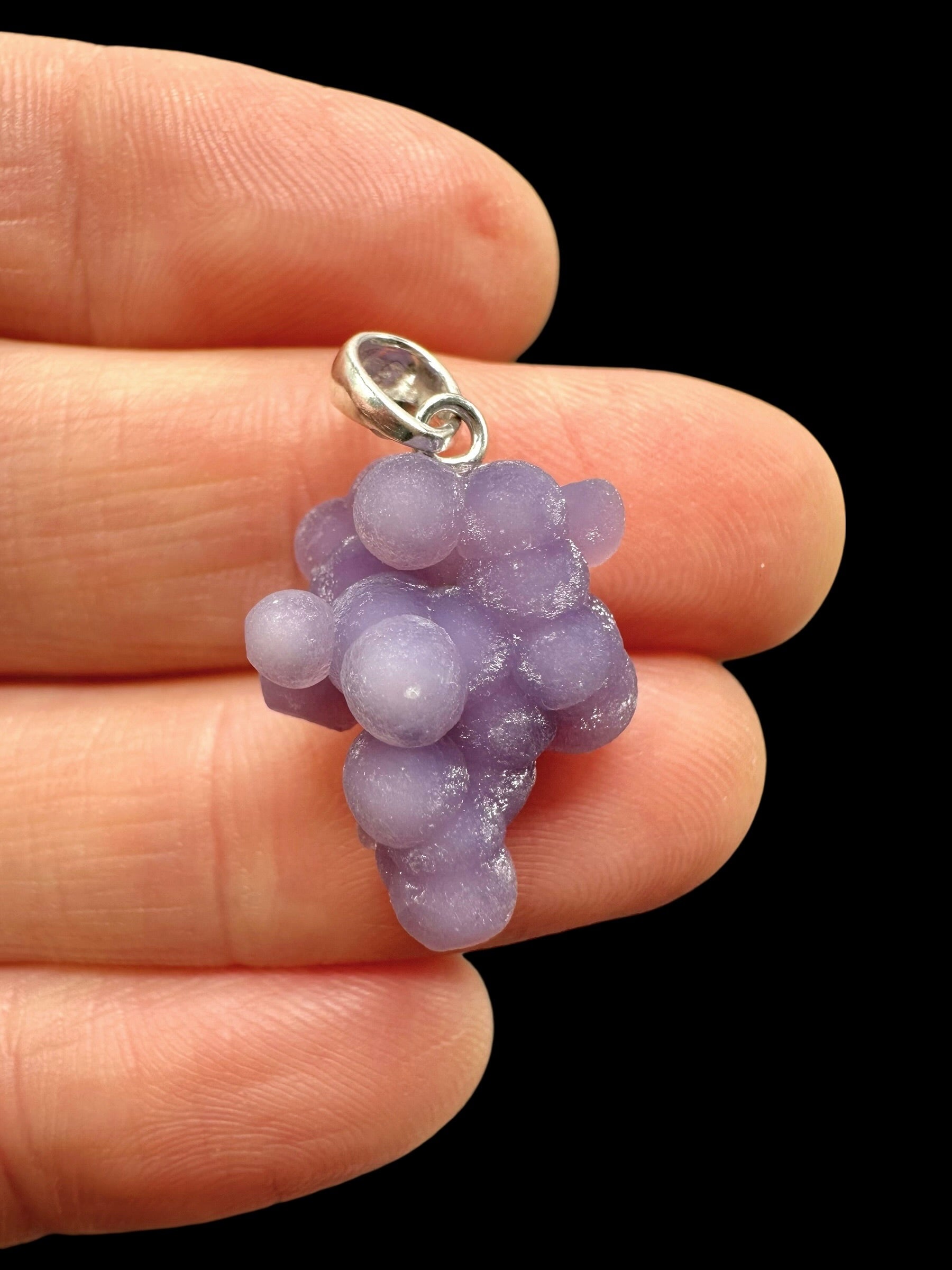 Silver grape chalcedony pendant - SP/HCH057