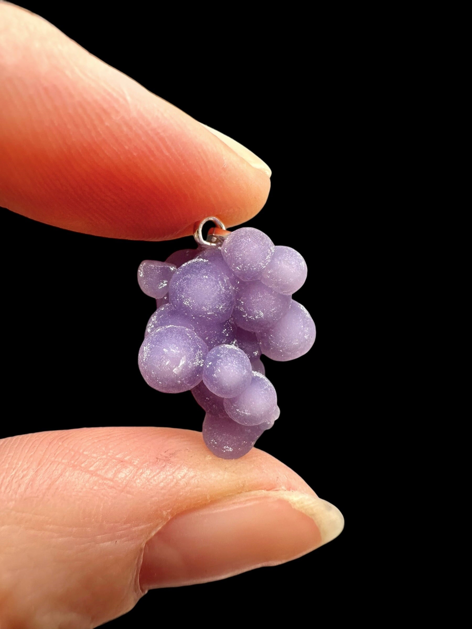 Silver grape chalcedony pendant - SP/HCH057