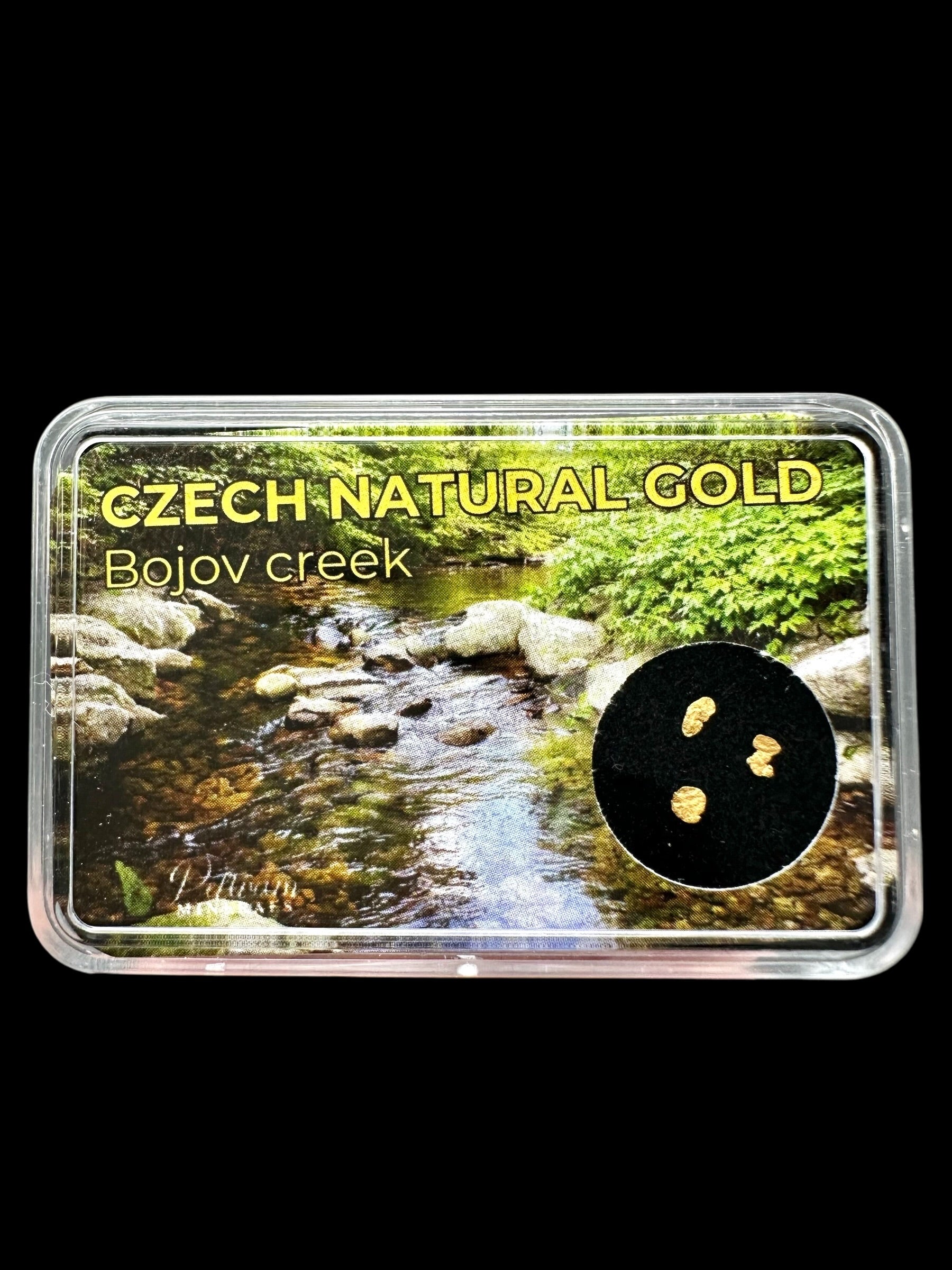 Gold in box – Bojov creek, CZ