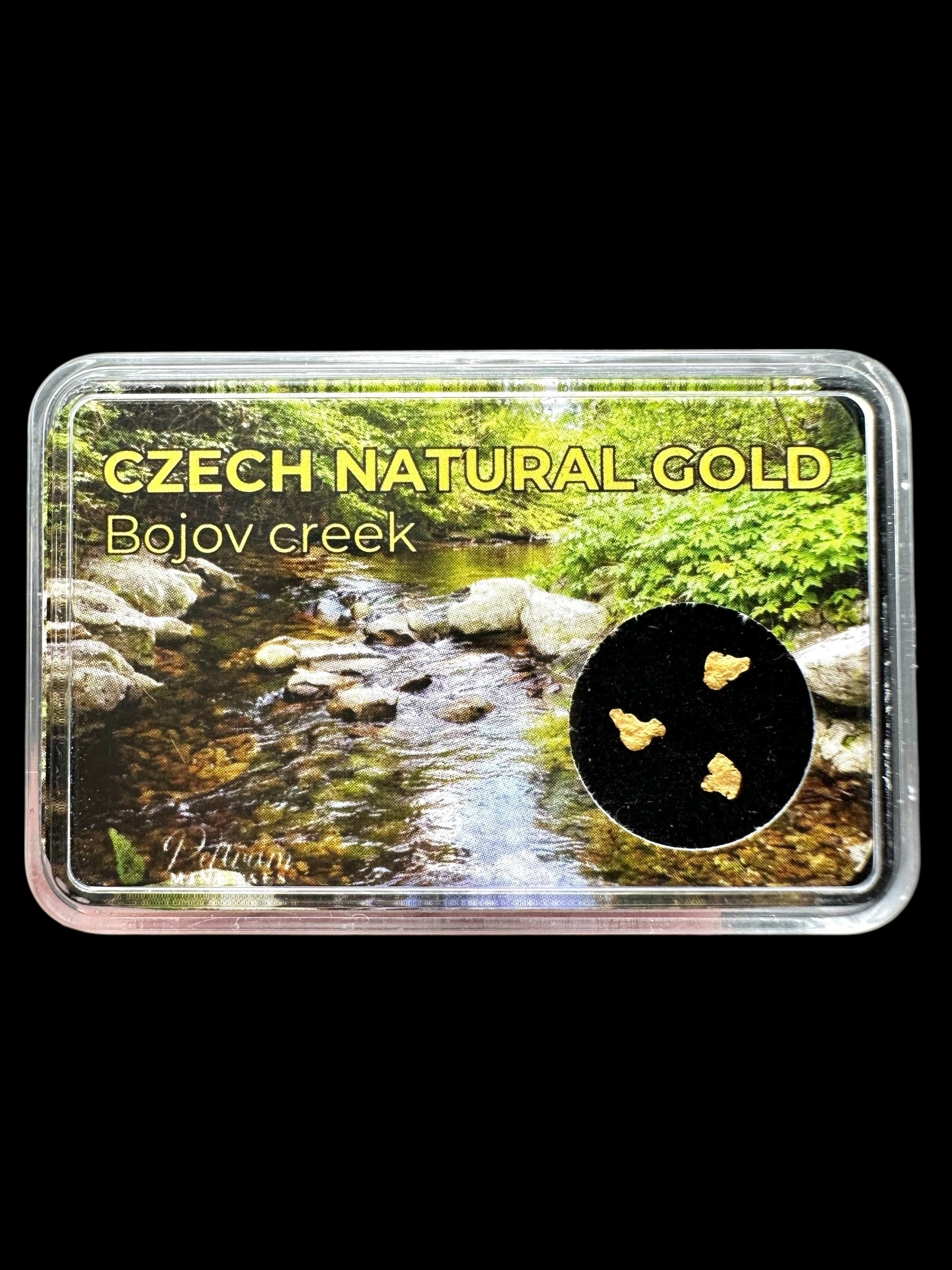 Gold in box – Bojov creek, CZ