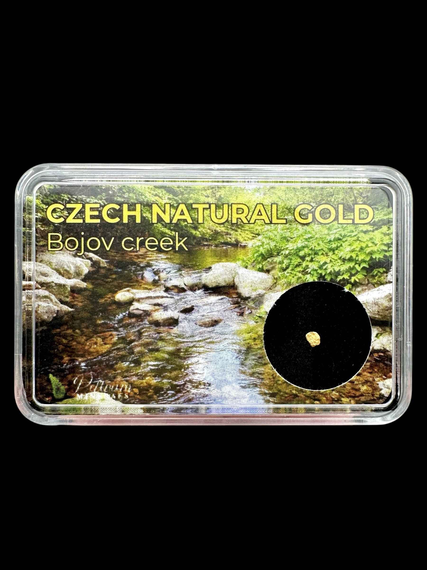 Gold in box – Bojov creek, CZ