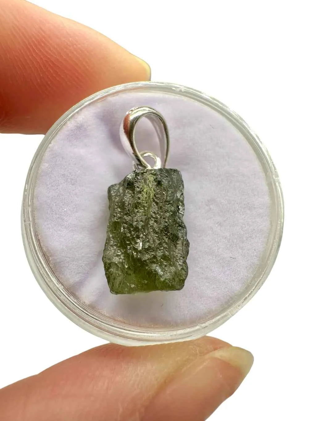 Ciondolo di moldavite in a box – random piece - VK11