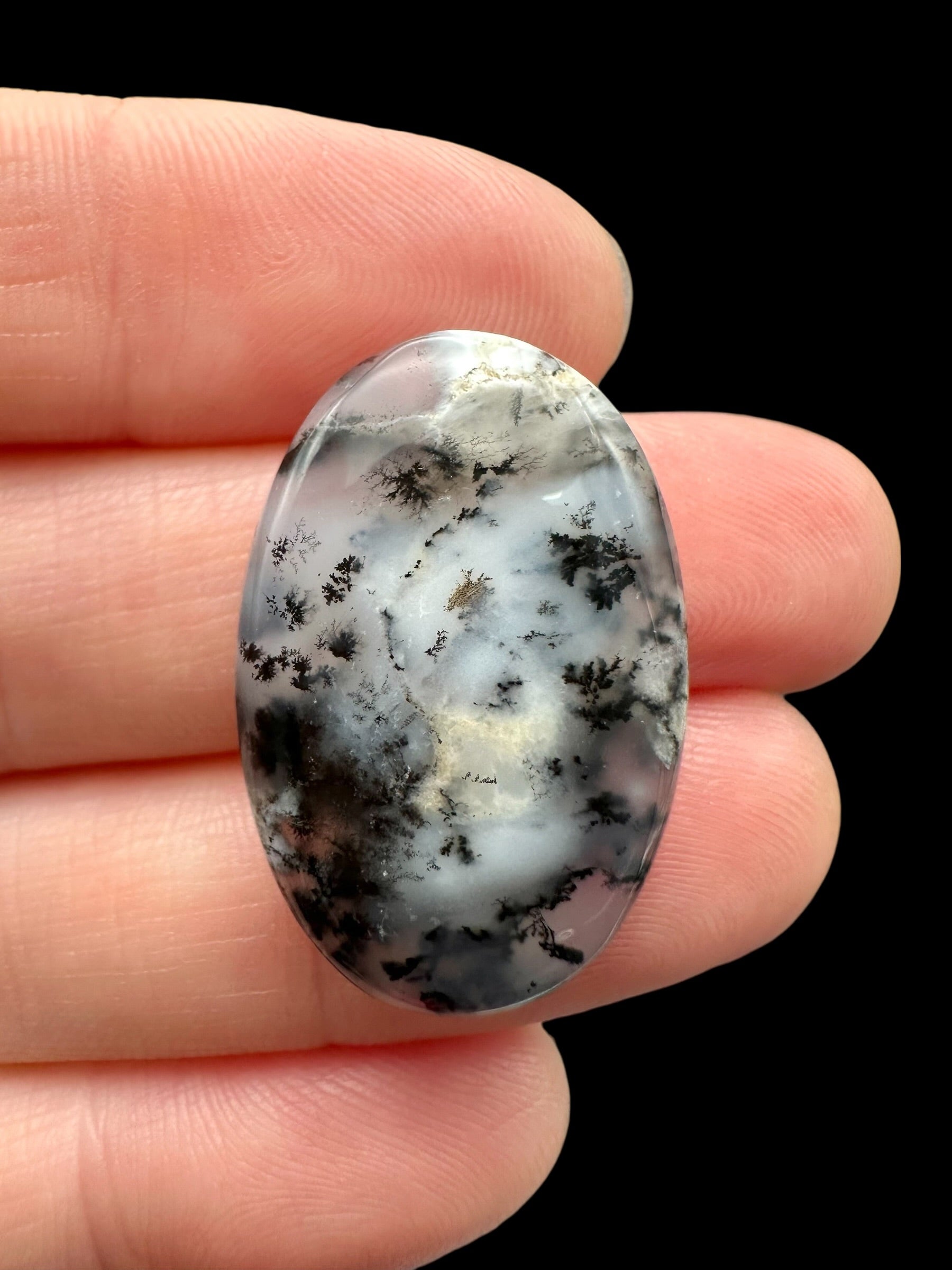 Dendritic opal cabochon – Madagascar