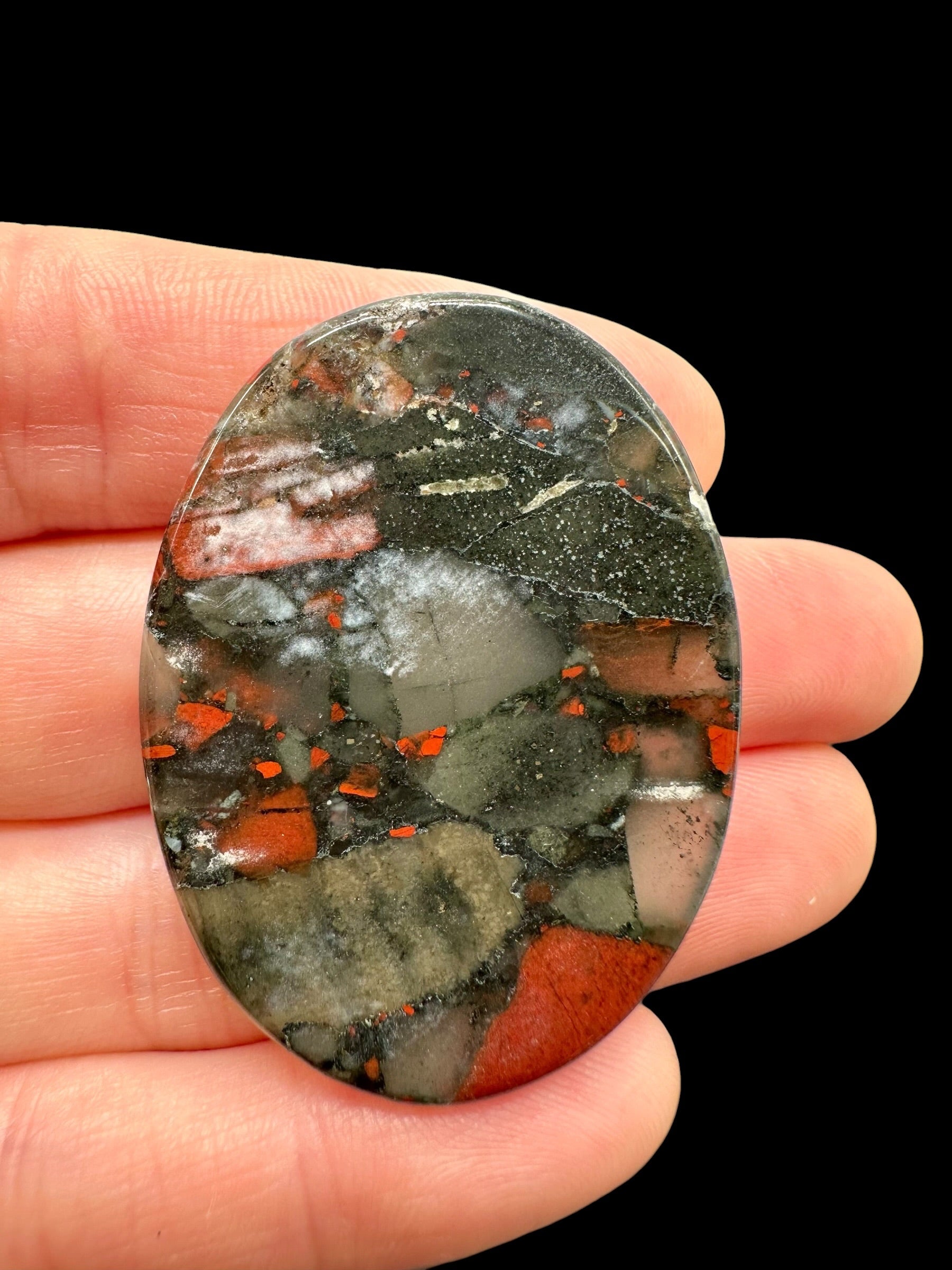 Brecciated jasper cabochons – Africa - BJK01