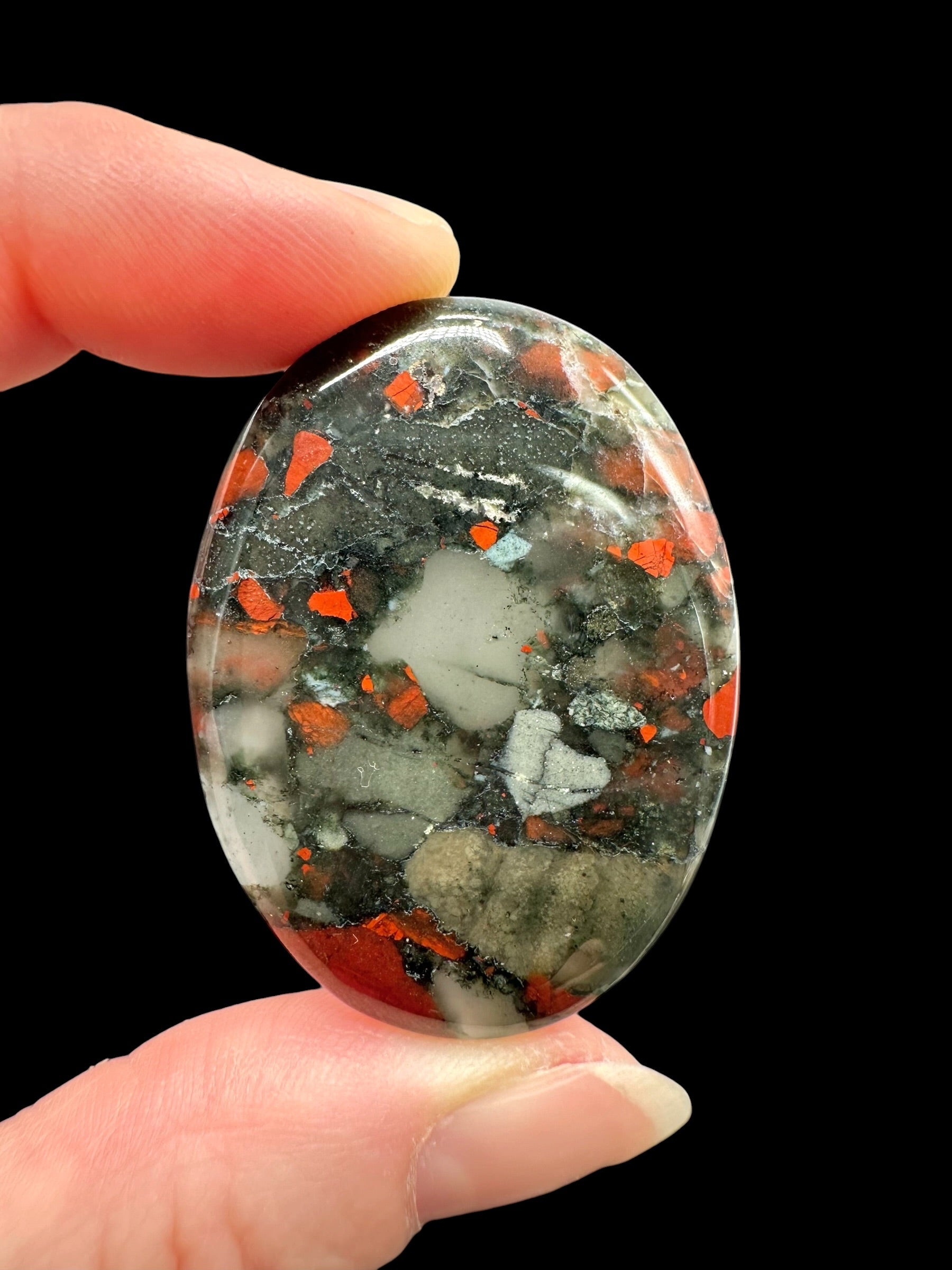 Brecciated jasper cabochons – Africa - BJK01