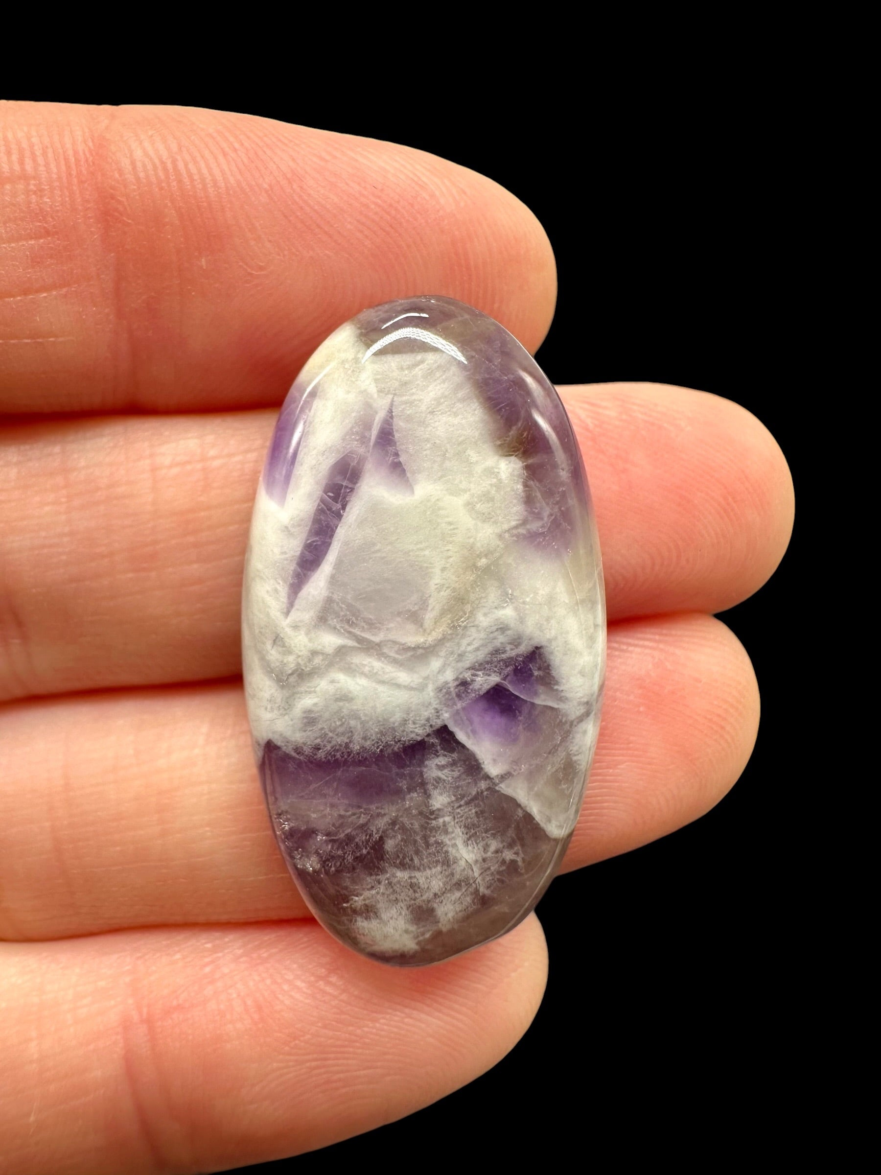 Zonal amethyst cabochons – Namibia