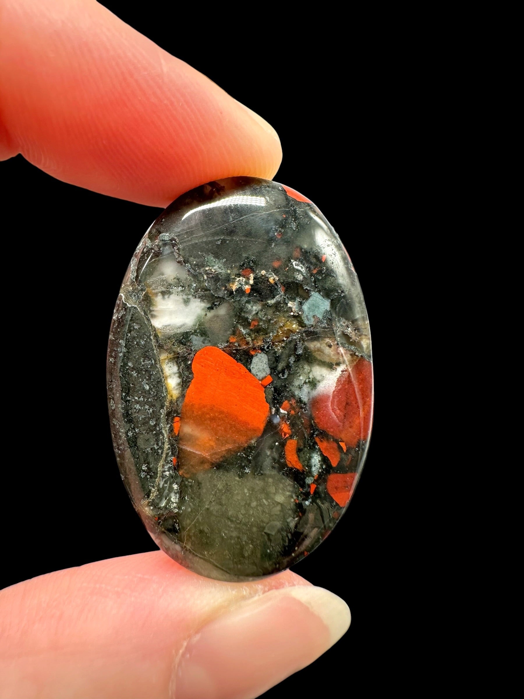 Brecciated jasper cabochons – Africa - BJK05