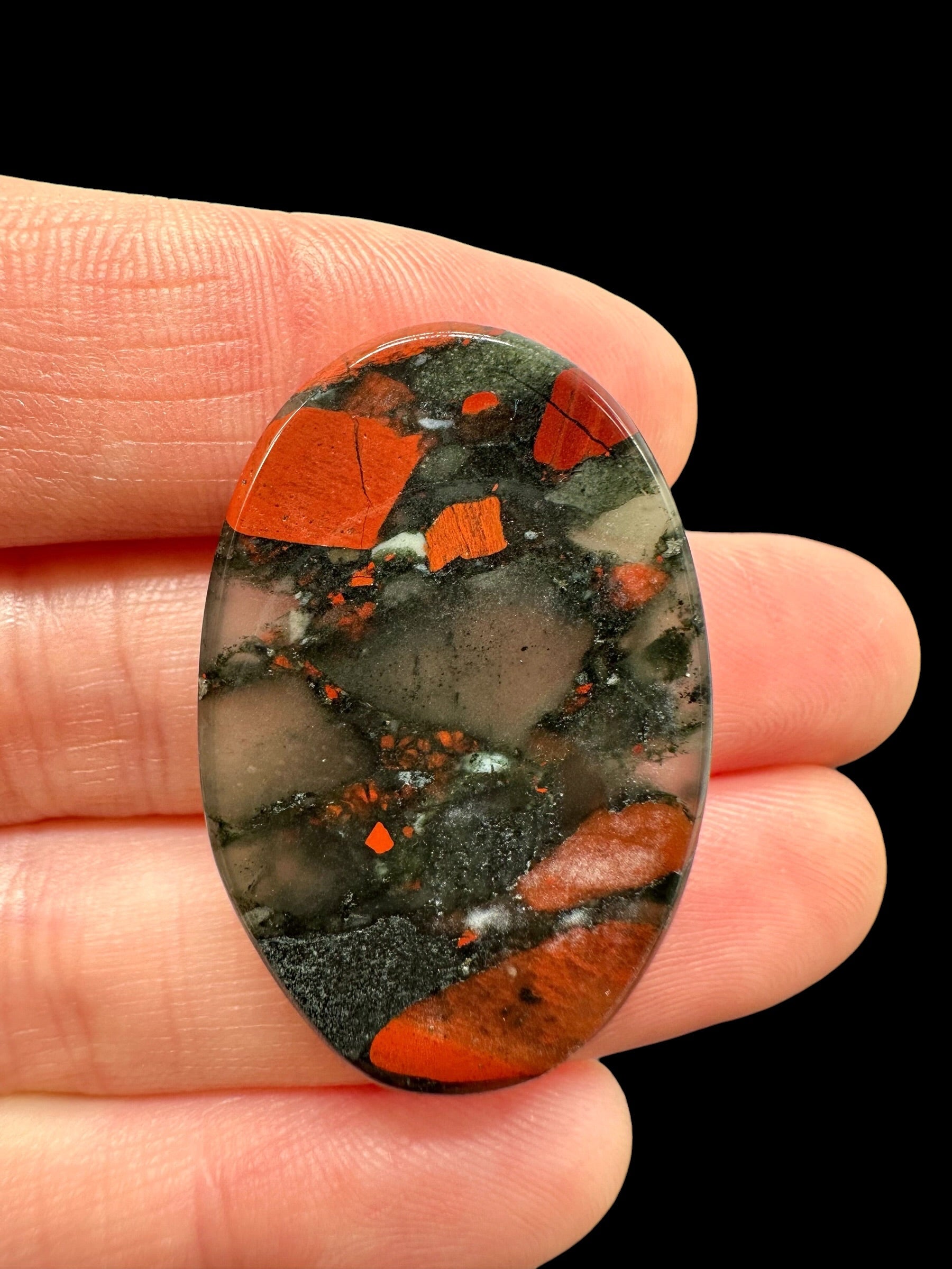 Brecciated jasper cabochons – Africa - BJK06