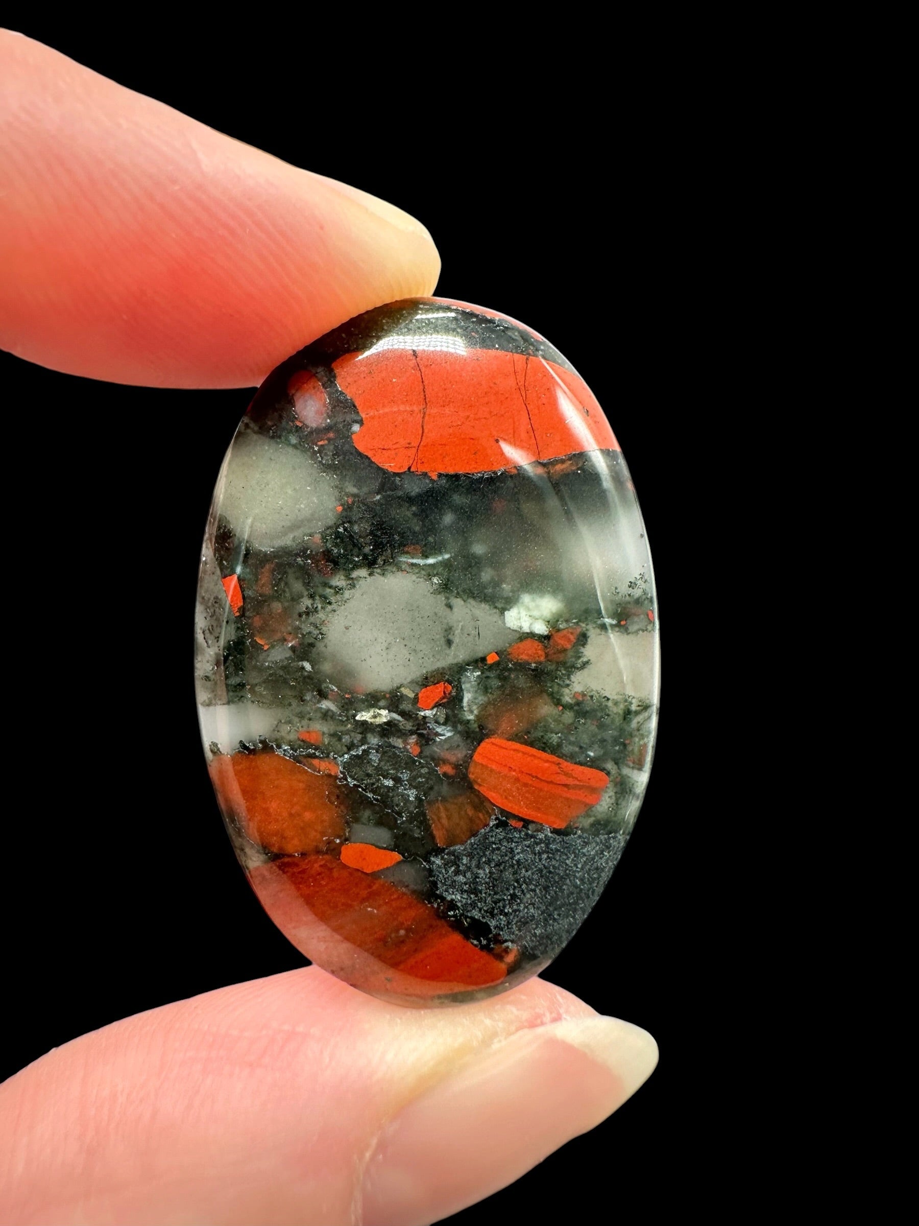 Brecciated jasper cabochons – Africa - BJK06