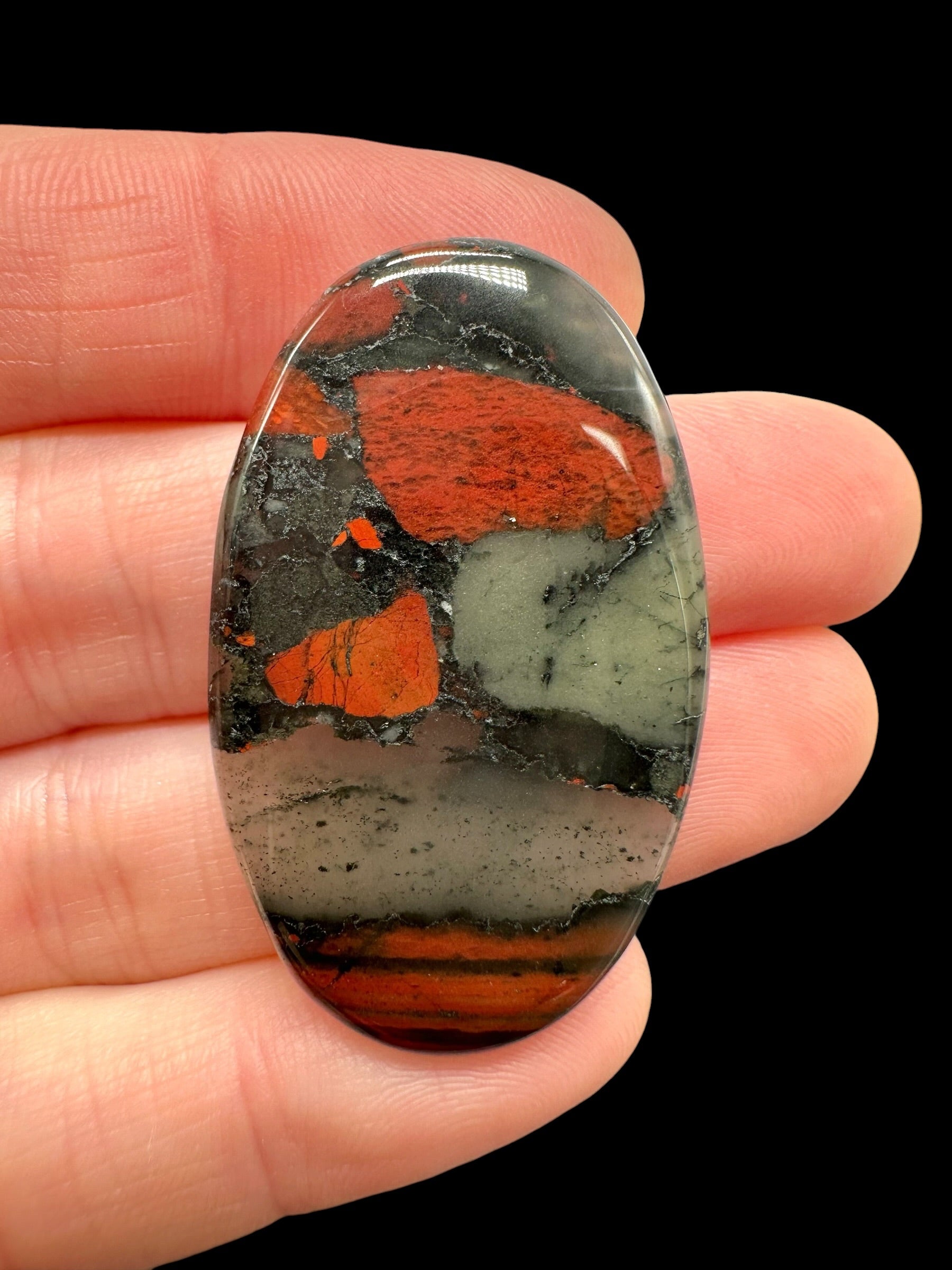 Brecciated jasper cabochons – Africa - BJK07