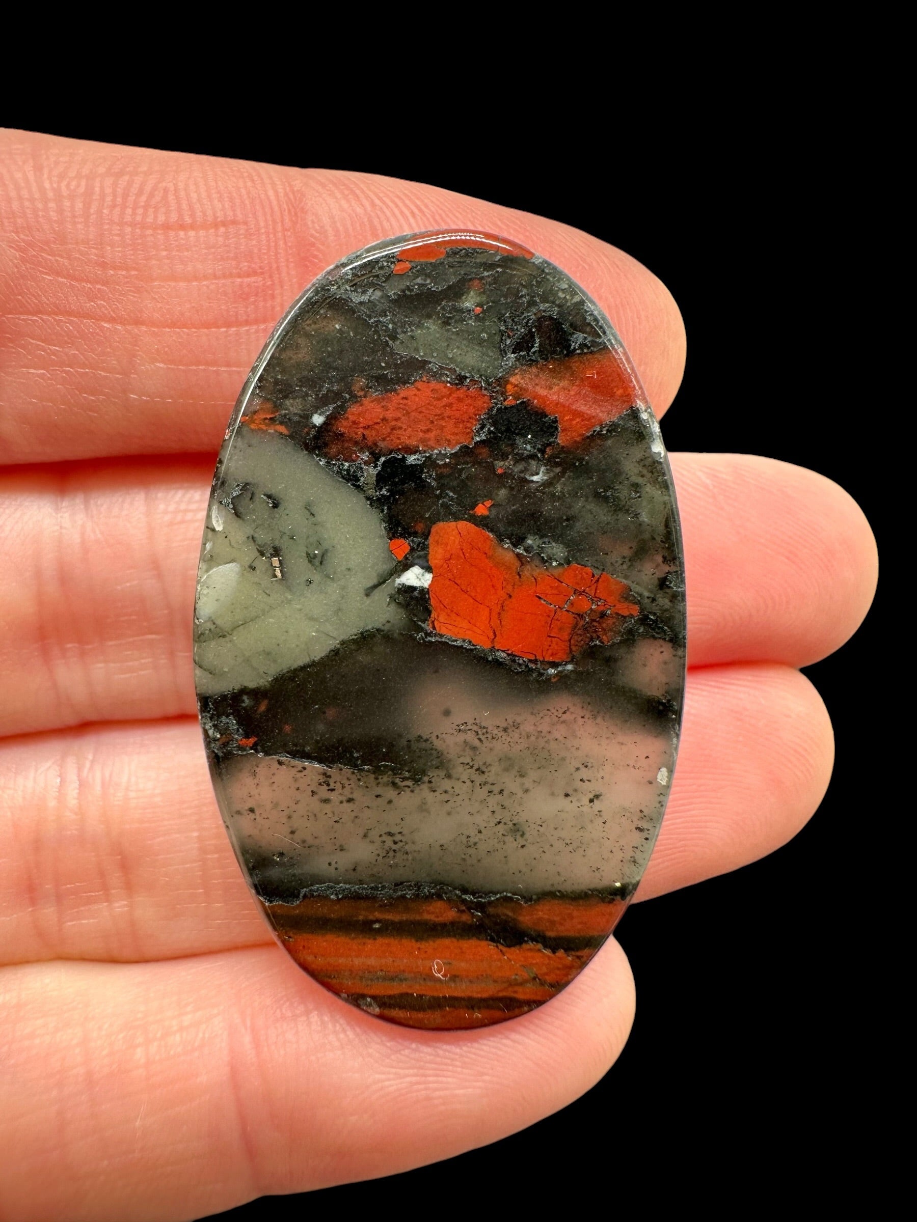 Brecciated jasper cabochons – Africa - BJK07