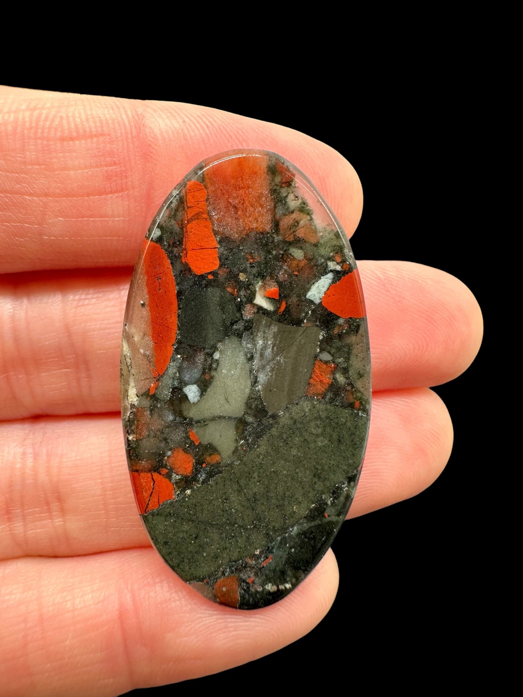 Brecciated jasper cabochons – Africa - BJK10