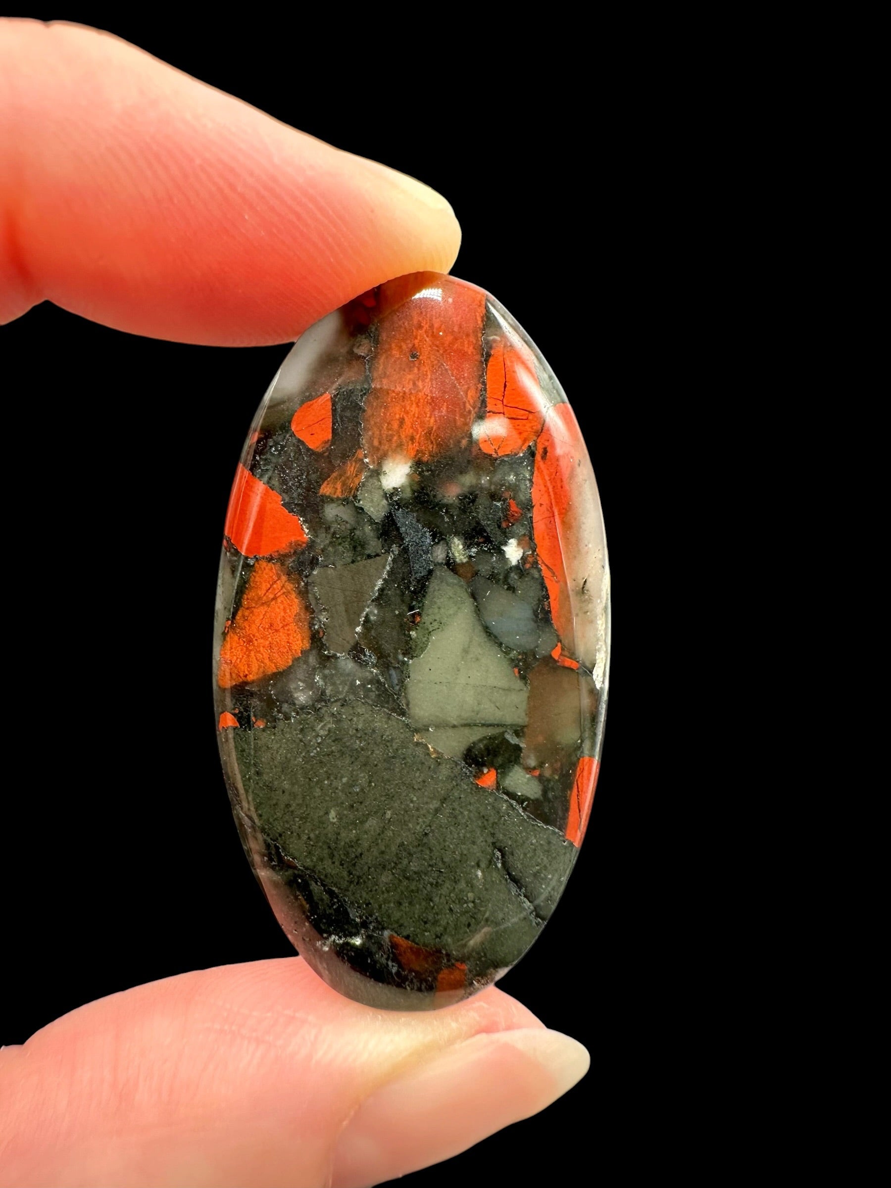 Brecciated jasper cabochons – Africa - BJK10