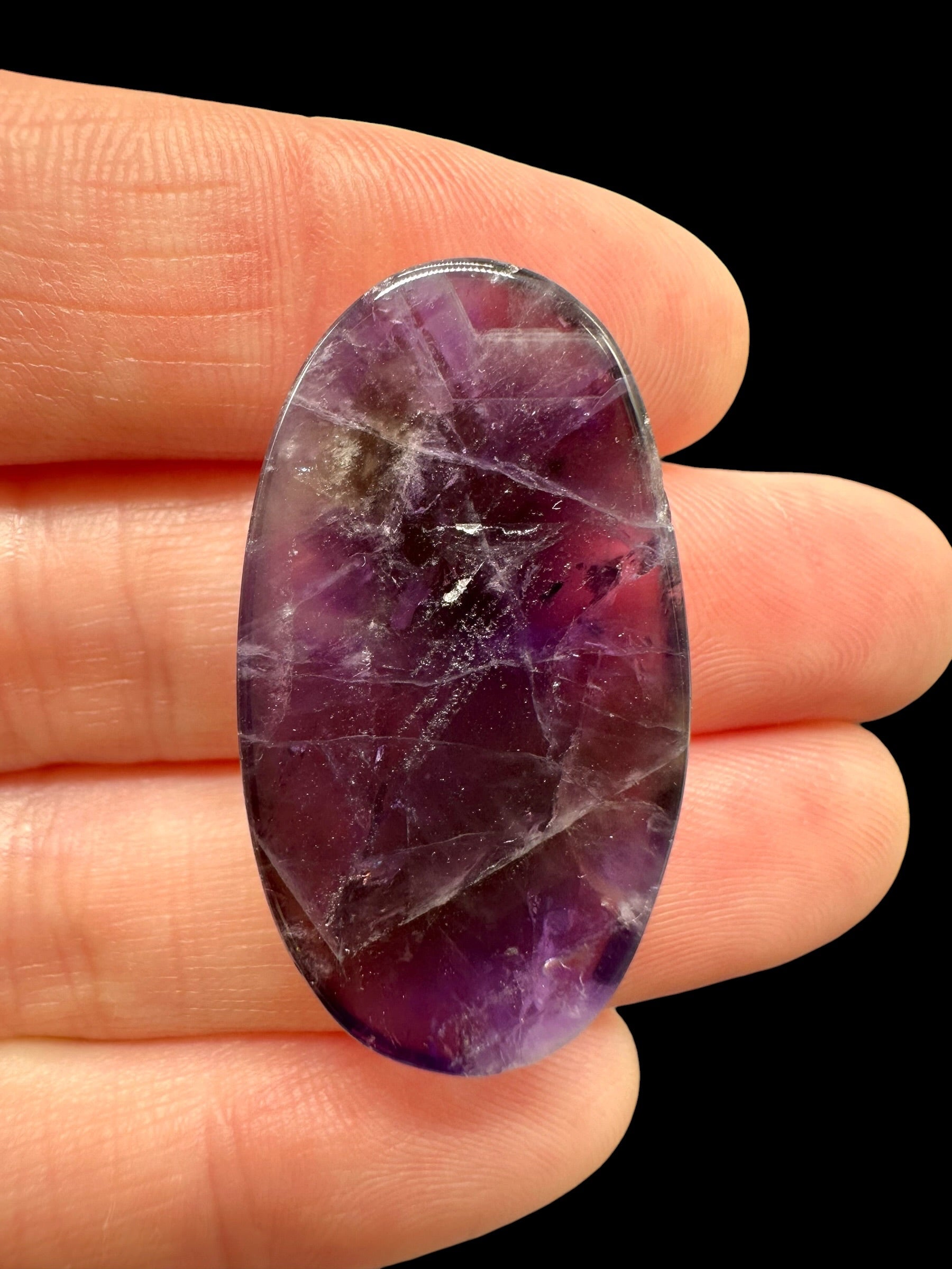 Zonal amethyst cabochons – Namibia - ZAK02