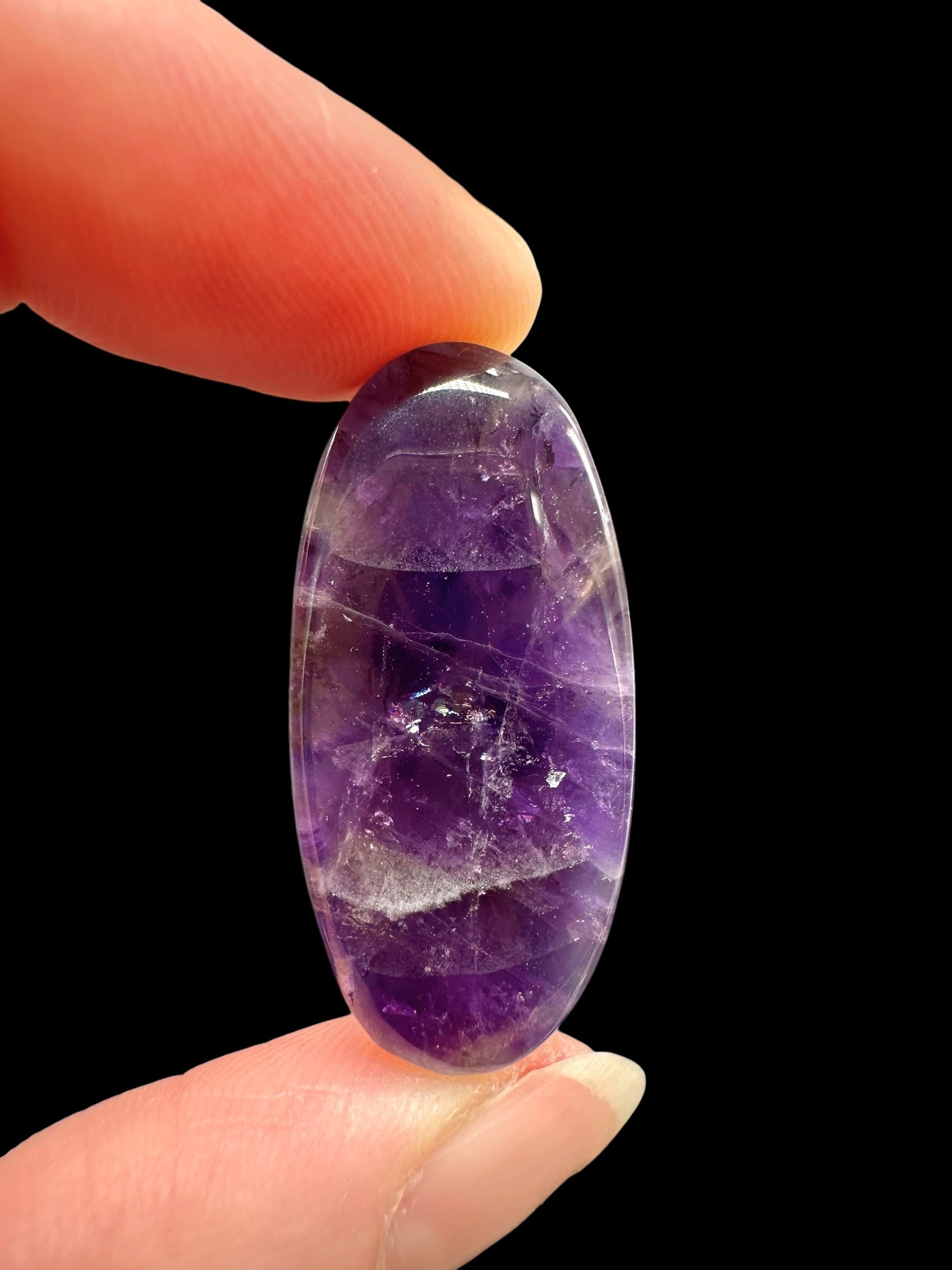 Zonal amethyst cabochons – Namibia - ZAK04