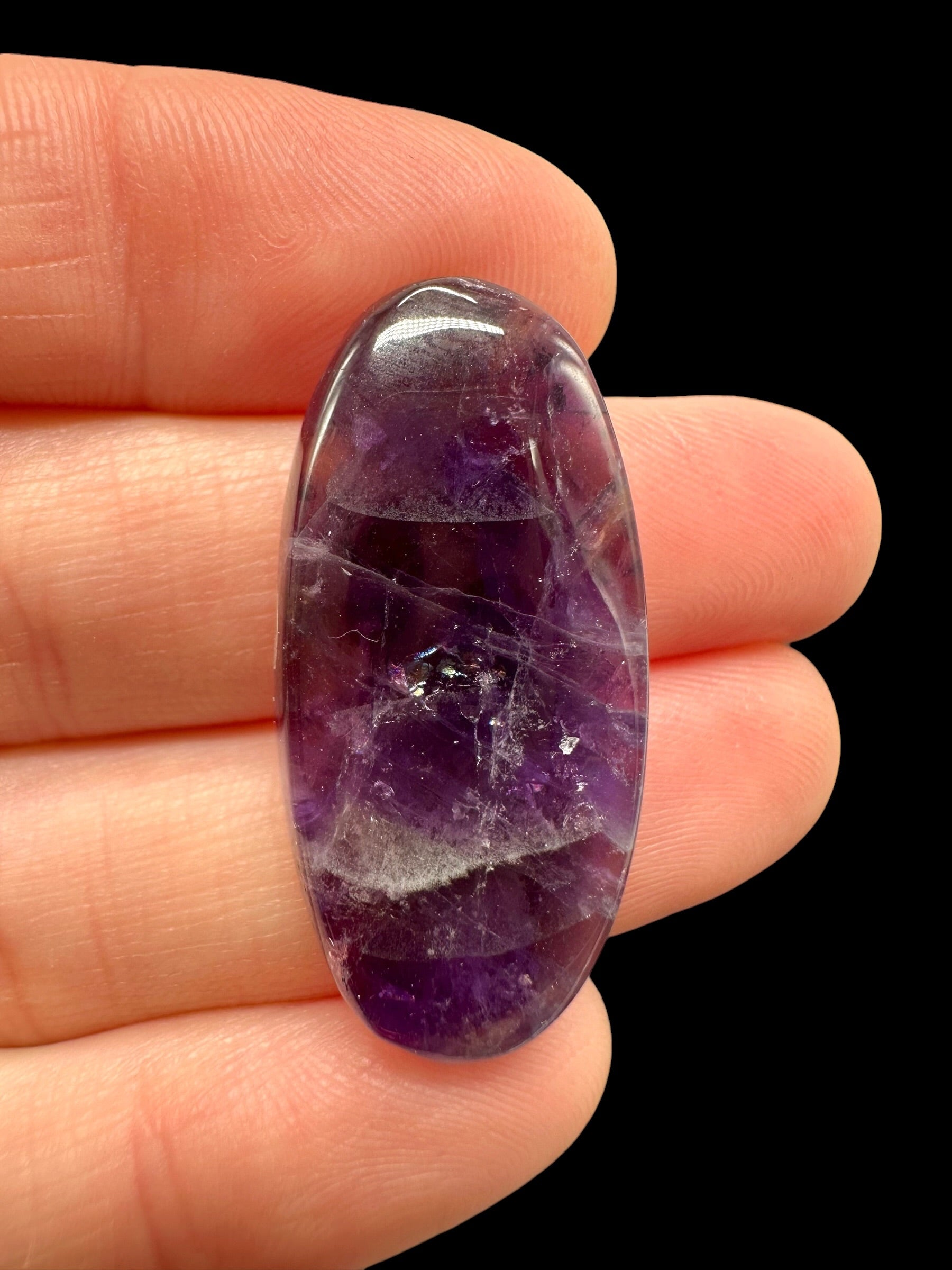 Zonal amethyst cabochons – Namibia