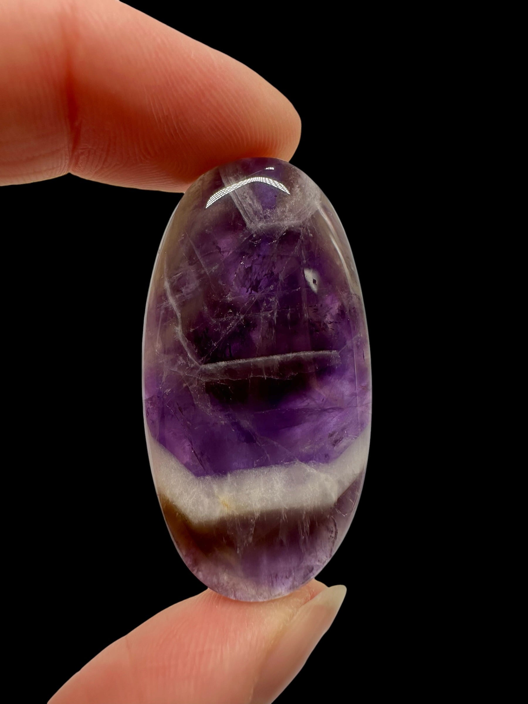 Zonal amethyst cabochons – Namibia - ZAK09