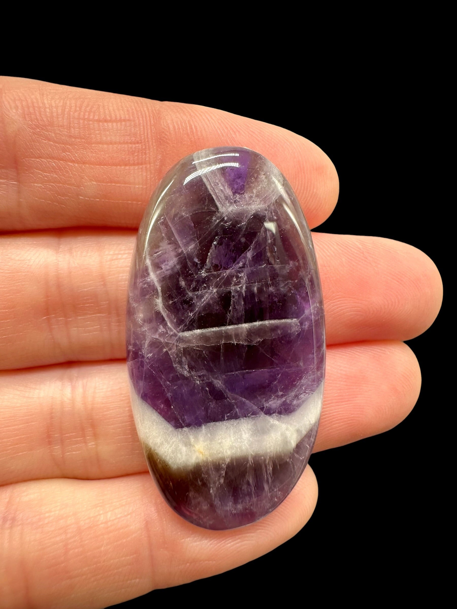 Zonal amethyst cabochons – Namibia