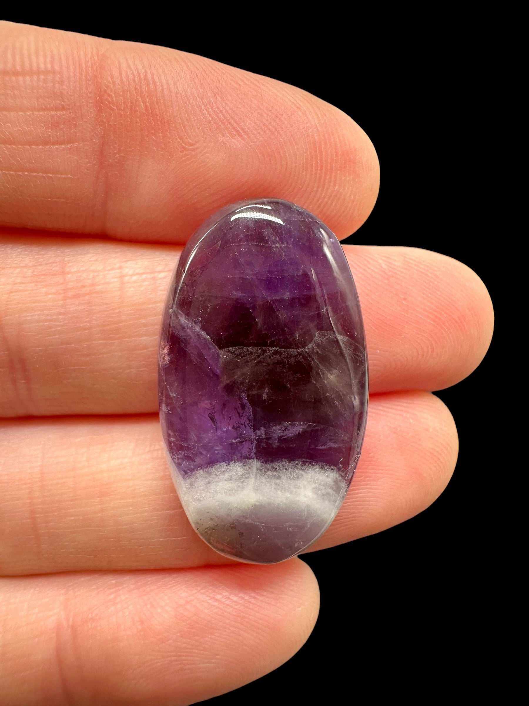 Zonal amethyst cabochons – Namibia