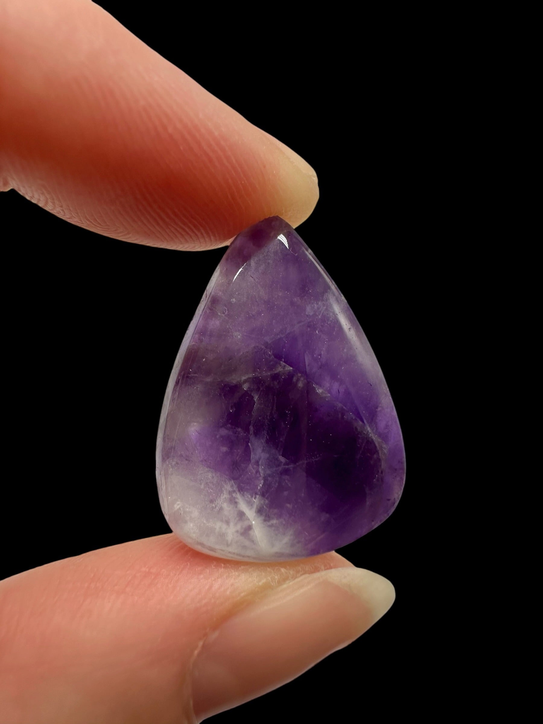 Zonal amethyst cabochons – Namibia