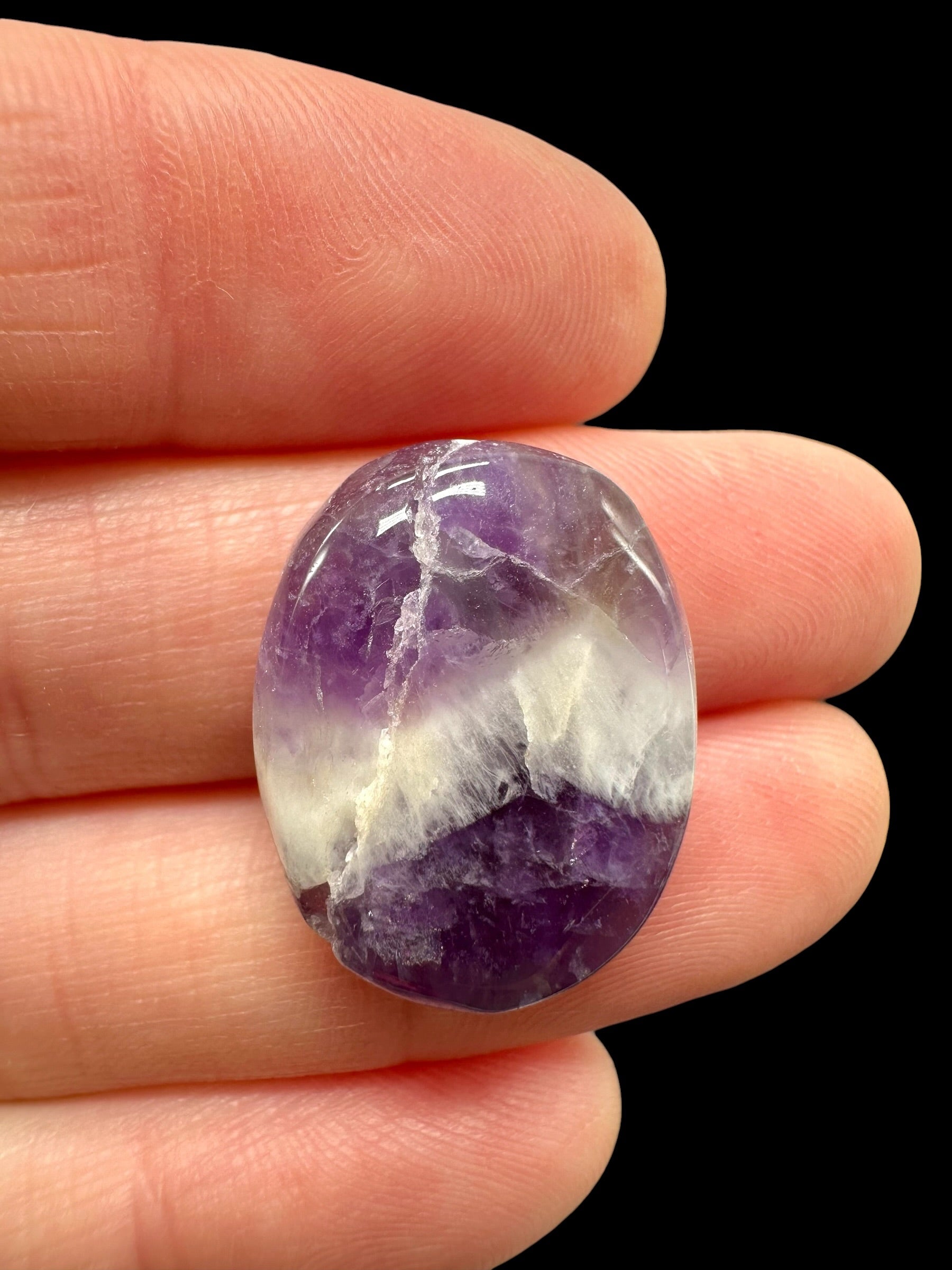 Zonal amethyst cabochons – Namibia