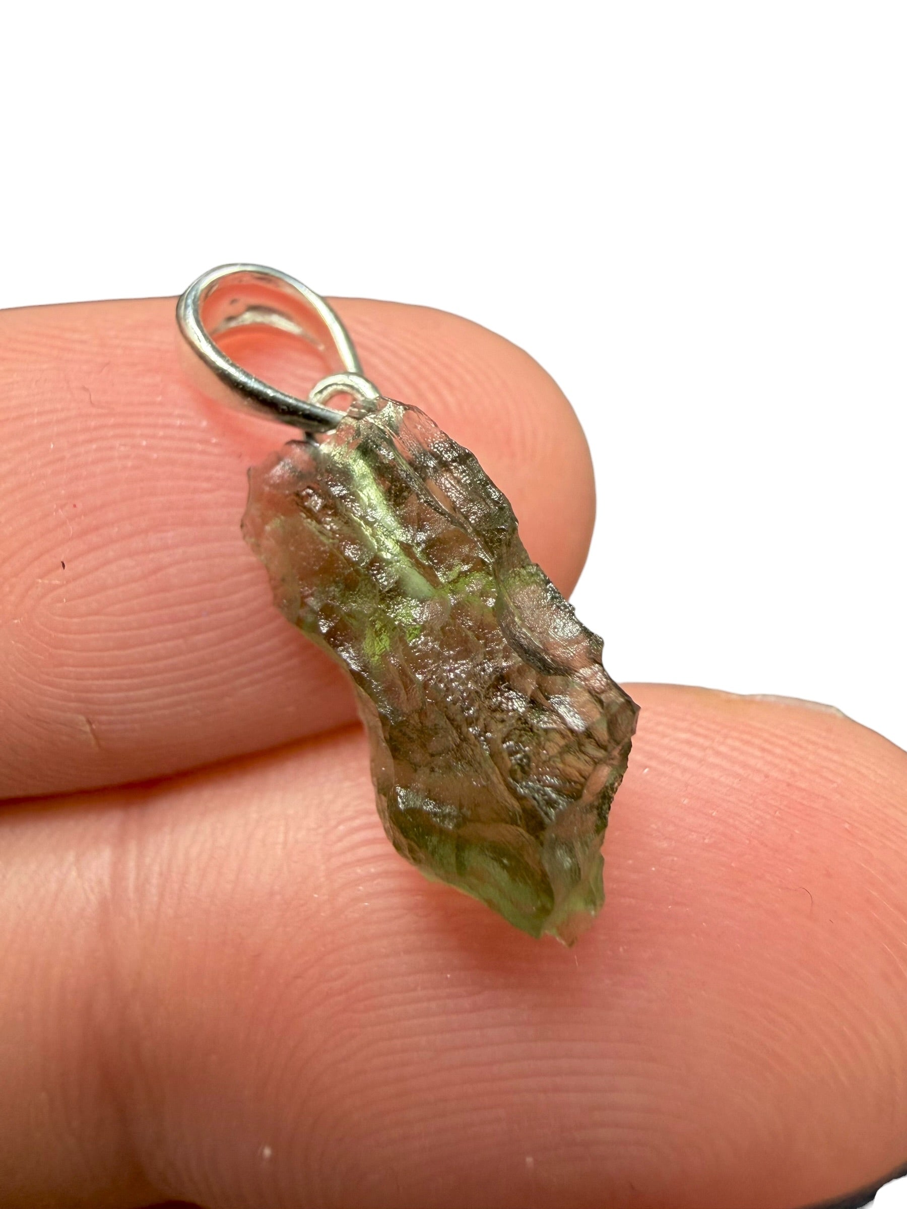 Silver moldavite pendant 0,7g - SP/V962